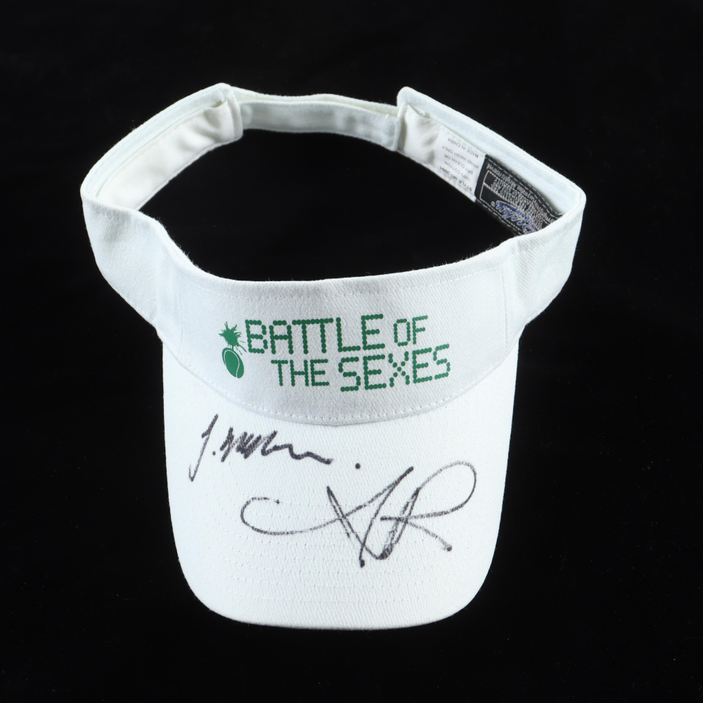 Andrea Riseborough & Jessica McNamee Signed "Battle of the Sexes" Tennis Visor (Beckett