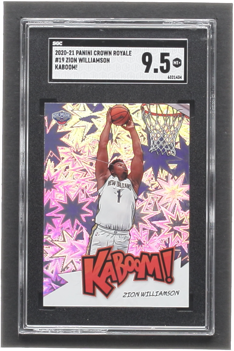 Zion Williamson 2020-21 Crown Royale Kaboom! #19 (SGC 9.5) at PristineAuction.com Zion Williamson 2020-21 Crown Royale Kaboom! #19 (SGC 9.5) at PristineAuction.com