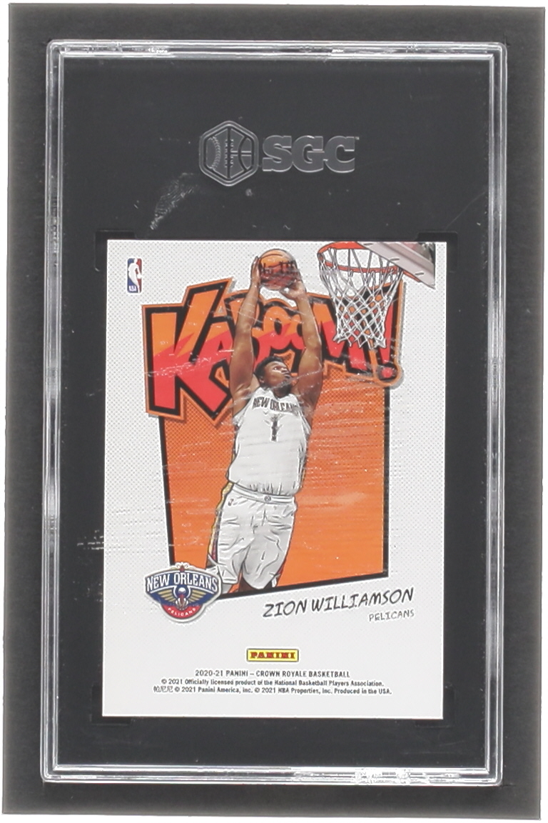Zion Williamson 2020-21 Crown Royale Kaboom! #19 (SGC 9.5) at PristineAuction.com Zion Williamson 2020-21 Crown Royale Kaboom! #19 (SGC 9.5) at PristineAuction.com