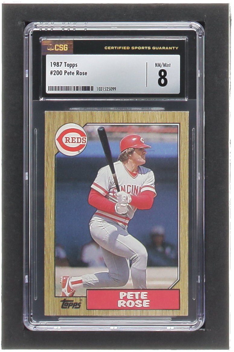 Pete Rose 1987 Topps #200 (CSG 8) at PristineAuction.com Pete Rose 1987 Topps #200 (CSG 8) at PristineAuction.com