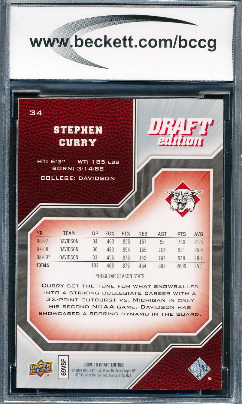 Stephen Curry 2009-10 Upper Deck Draft Edition #34 SP (BCCG 10) at PristineAuction.com Stephen Curry 2009-10 Upper Deck Draft Edition #34 SP (BCCG 10) at PristineAuction.com