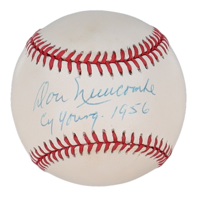 Don Newcombe Signed ONL Baseball Inscribed "Cy Young 1956" (JSA) at PristineAuction.com Don Newcombe Signed ONL Baseball Inscribed "Cy Young 1956" (JSA) at PristineAuction.com