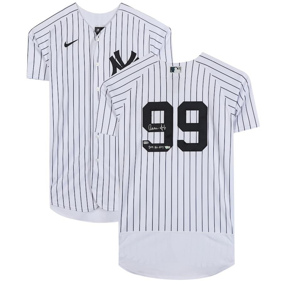 Aaron Judge Signed Yankees Majestic Jersey Inscribed "2017 AL ROY" (MLB & Fanatics) at PristineAuction.com Aaron Judge Signed Yankees Majestic Jersey Inscribed "2017 AL ROY" (MLB & Fanatics) at PristineAuction.com