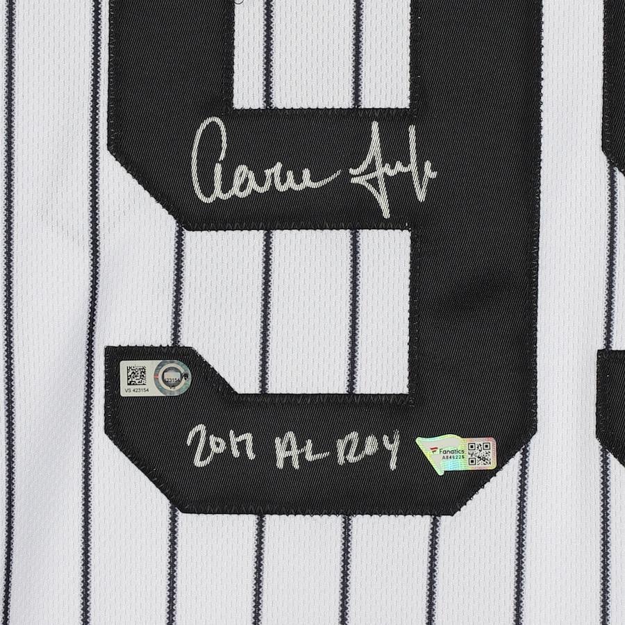 Aaron Judge Signed Yankees Majestic Jersey Inscribed "2017 AL ROY" (MLB & Fanatics) at PristineAuction.com Aaron Judge Signed Yankees Majestic Jersey Inscribed "2017 AL ROY" (MLB & Fanatics) at PristineAuction.com