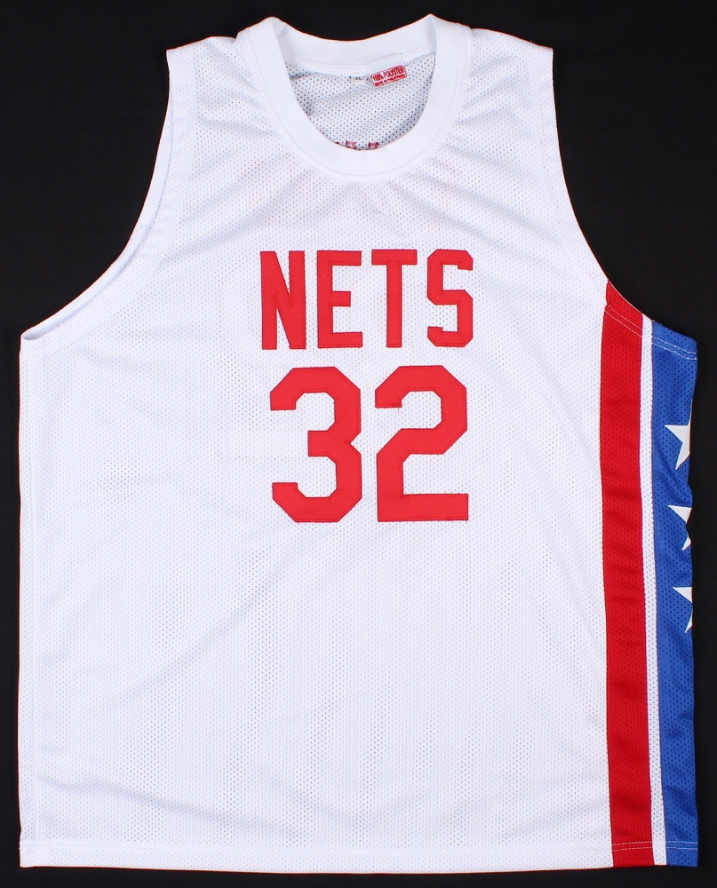 Julius Erving Signed Nets Throwback Jersey Inscribed "Slam Dunk Champ 1976" (JSA COA) at PristineAuction.com Julius Erving Signed Nets Throwback Jersey Inscribed "Slam Dunk Champ 1976" (JSA COA) at PristineAuction.com