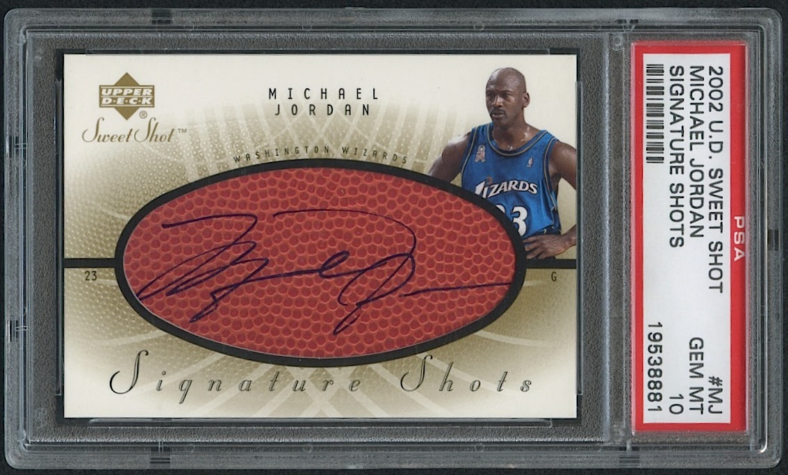 Michael Jordan 2002-03 Sweet Shot Signature Shots #MJ SP (PSA 10) at PristineAuction.com Michael Jordan 2002-03 Sweet Shot Signature Shots #MJ SP (PSA 10) at PristineAuction.com