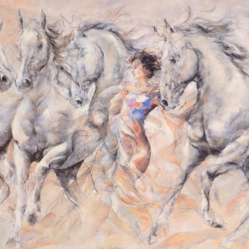 Gary Benfield Signed "Horse Whisperer" LE 27x38 Serigraph (PA LOA) at PristineAuction.com Gary Benfield Signed "Horse Whisperer" LE 27x38 Serigraph (PA LOA) at PristineAuction.com