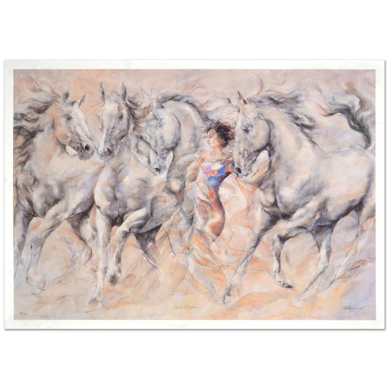 Gary Benfield Signed "Horse Whisperer" LE 27x38 Serigraph (PA LOA) at PristineAuction.com Gary Benfield Signed "Horse Whisperer" LE 27x38 Serigraph (PA LOA) at PristineAuction.com