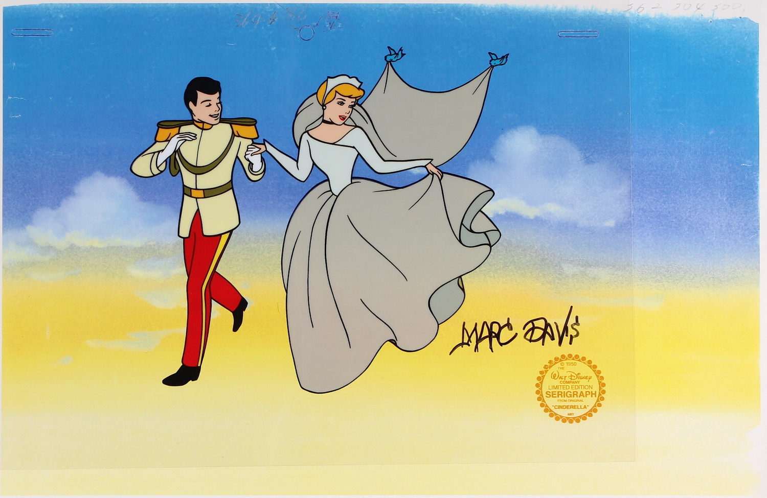 Marc Davis Signed "Cinderella" Walt Disney LE 11x17 Animation Serigraph Cel (PA LOA) at PristineAuction.com Marc Davis Signed "Cinderella" Walt Disney LE 11x17 Animation Serigraph Cel (PA LOA) at PristineAuction.com