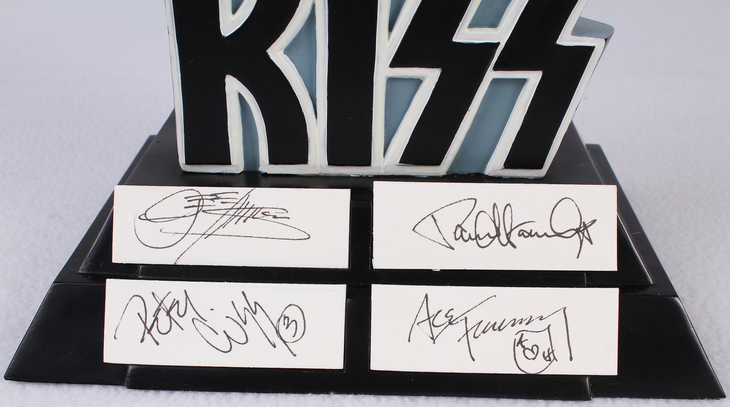 Kiss Band Figurine Signed By (4) With Gene Simmons, Paul Stanley, Peter Criss & Ace Freeley (Gartland COA) at PristineAuction.com Kiss Band Figurine Signed By (4) With Gene Simmons, Paul Stanley, Peter Criss & Ace Freeley (Gartland COA) at PristineAuction.com