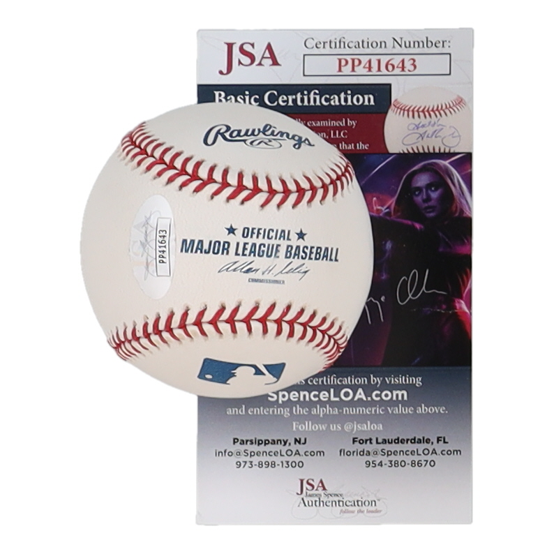 Lee MacPhail Signed OML Baseball Inscribed "HOF '98" (JSA) at PristineAuction.com Lee MacPhail Signed OML Baseball Inscribed "HOF '98" (JSA) at PristineAuction.com