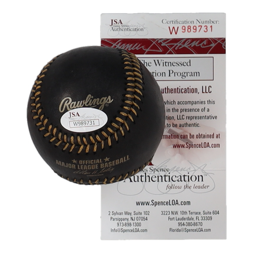 Justin Ruggiano Signed OML Black Leather Baseball (JSA) at PristineAuction.com Justin Ruggiano Signed OML Black Leather Baseball (JSA) at PristineAuction.com