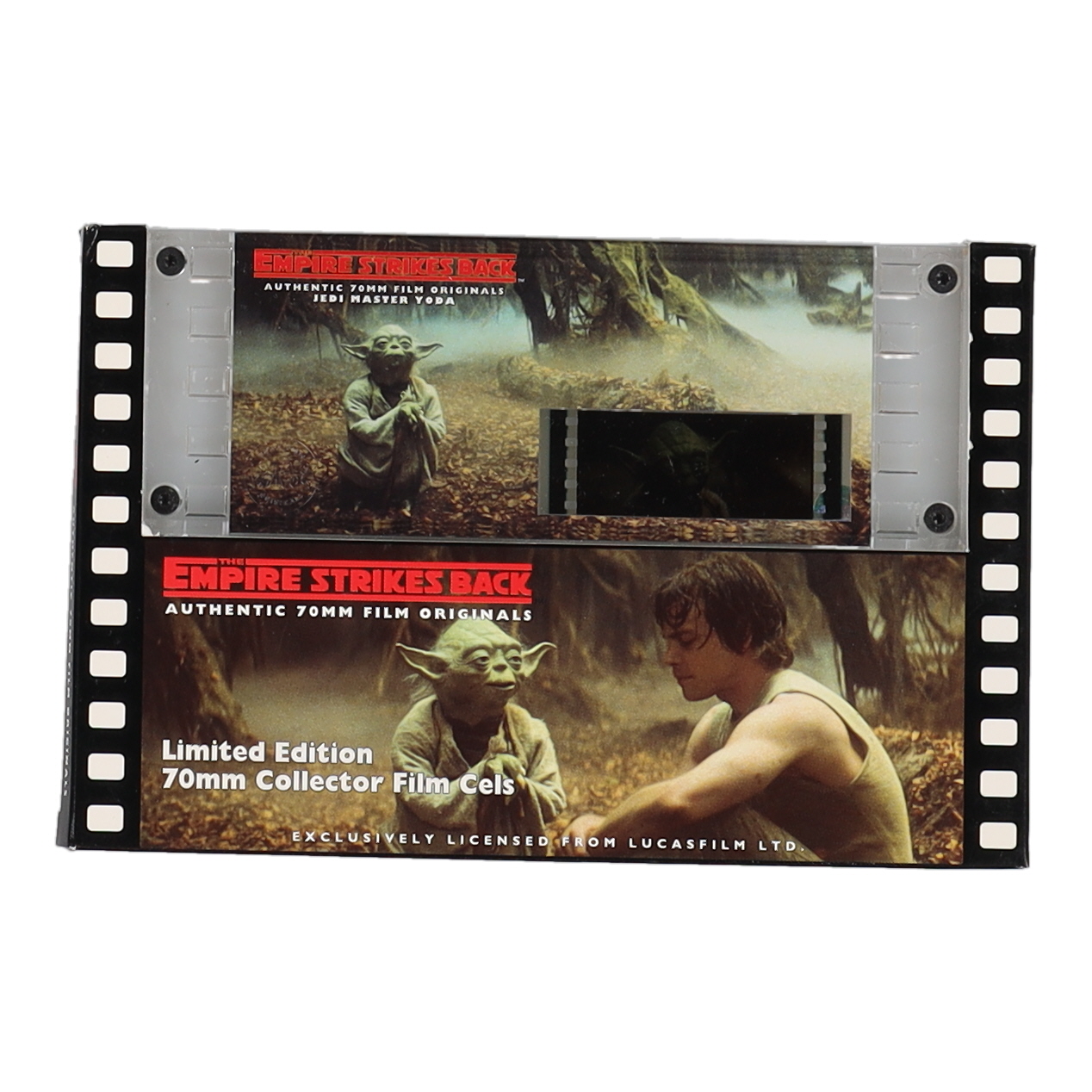 "Star Wars: The Empire Strikes Back" LE 70mm Film Cell Display with Stand in Original Packaging at PristineAuction.com "Star Wars: The Empire Strikes Back" LE 70mm Film Cell Display with Stand in Original Packaging at PristineAuction.com