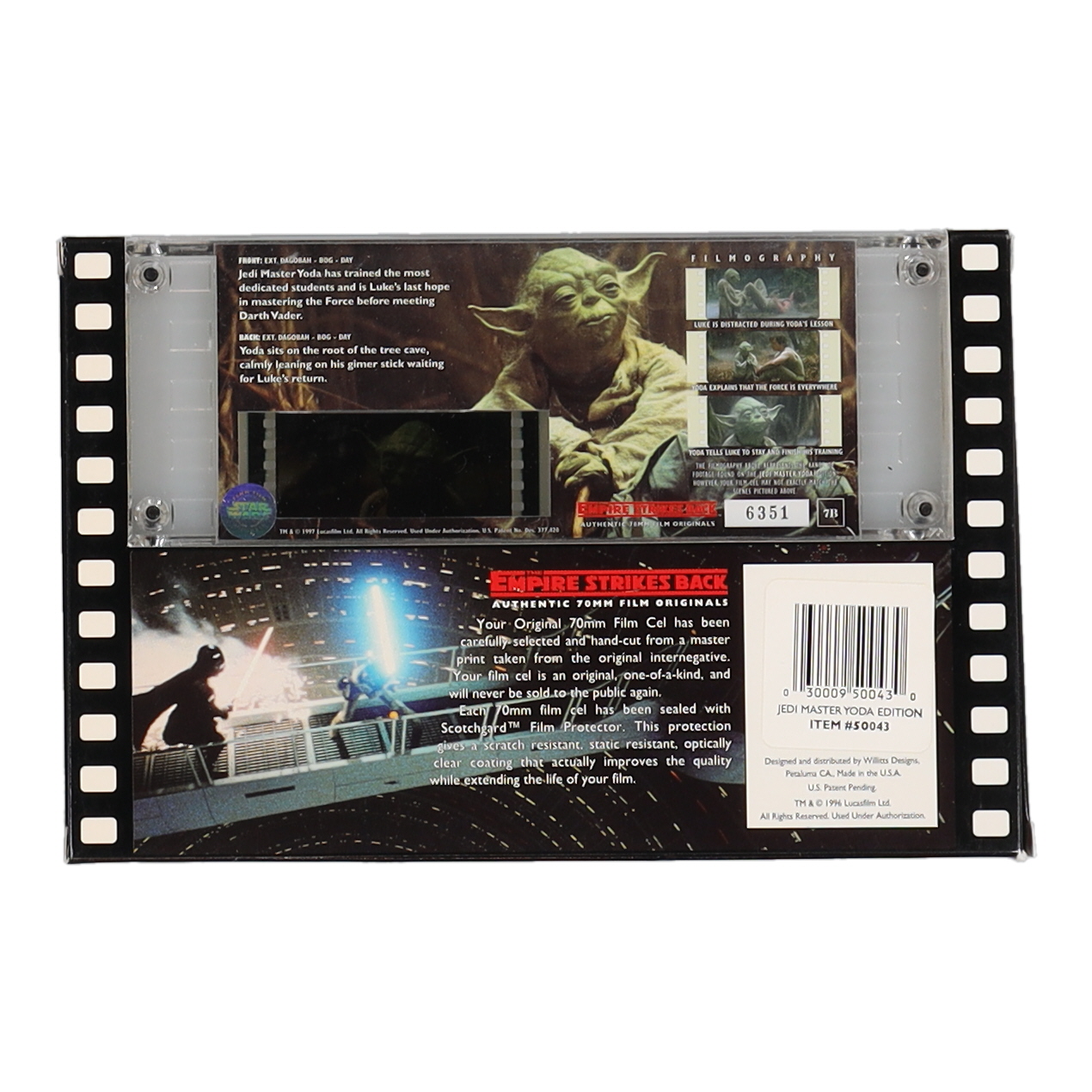 "Star Wars: The Empire Strikes Back" LE 70mm Film Cell Display with Stand in Original Packaging at PristineAuction.com "Star Wars: The Empire Strikes Back" LE 70mm Film Cell Display with Stand in Original Packaging at PristineAuction.com
