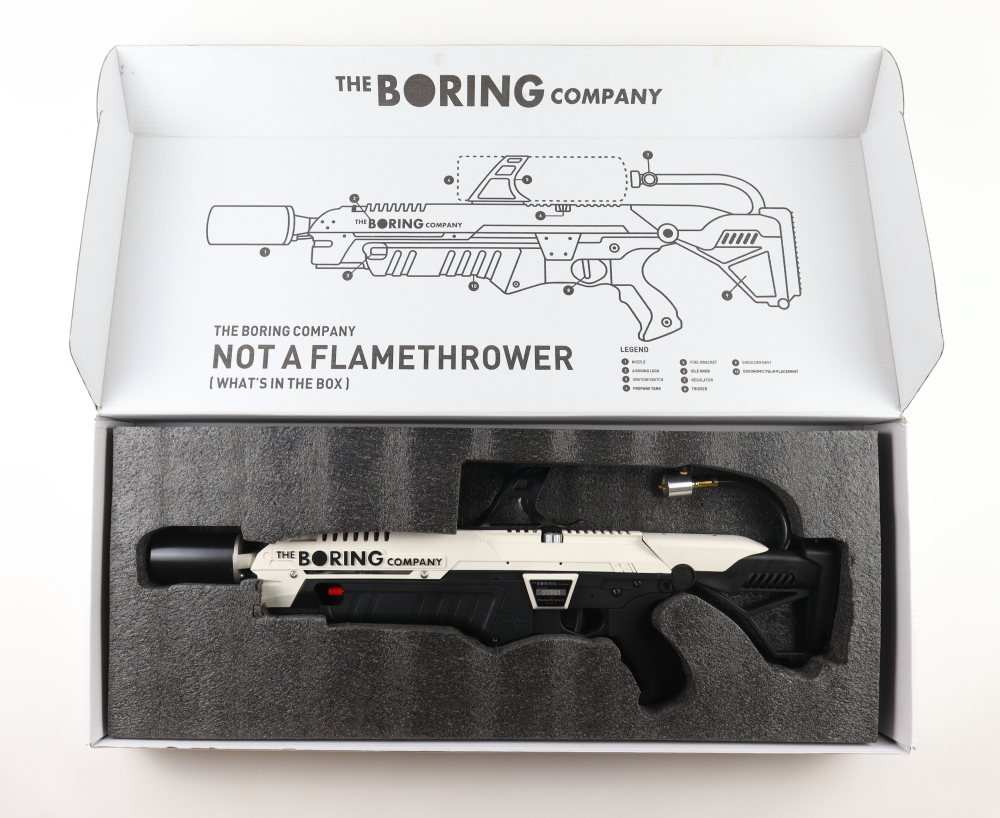 The Boring Company Not A Flamethrower With Original Box And Manual 