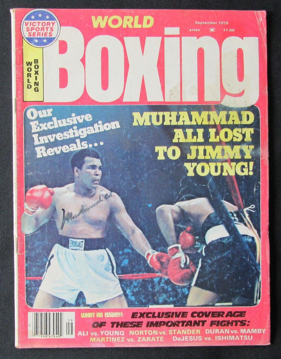 Muhammad Ali Signed 1976 World Boxing Magazine (Beckett) at PristineAuction.com Muhammad Ali Signed 1976 World Boxing Magazine (Beckett) at PristineAuction.com