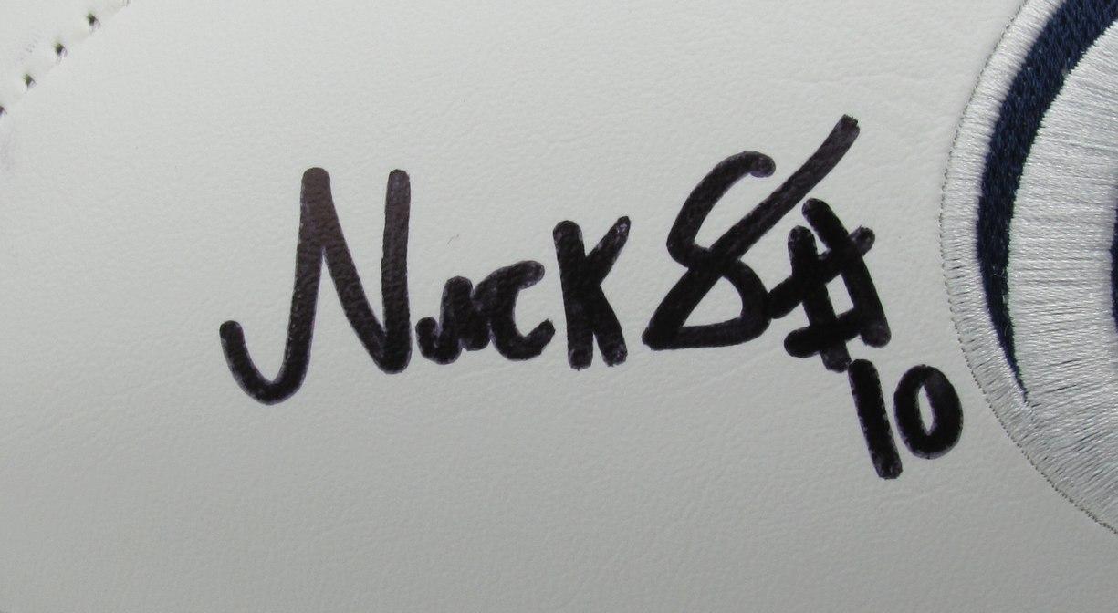 Nick Singleton Signed Penn State Nittany Lions Logo Football Inscribed "We Are... Penn State!" (Fanatics) at PristineAuction.com Nick Singleton Signed Penn State Nittany Lions Logo Football Inscribed "We Are... Penn State!" (Fanatics) at PristineAuction.com