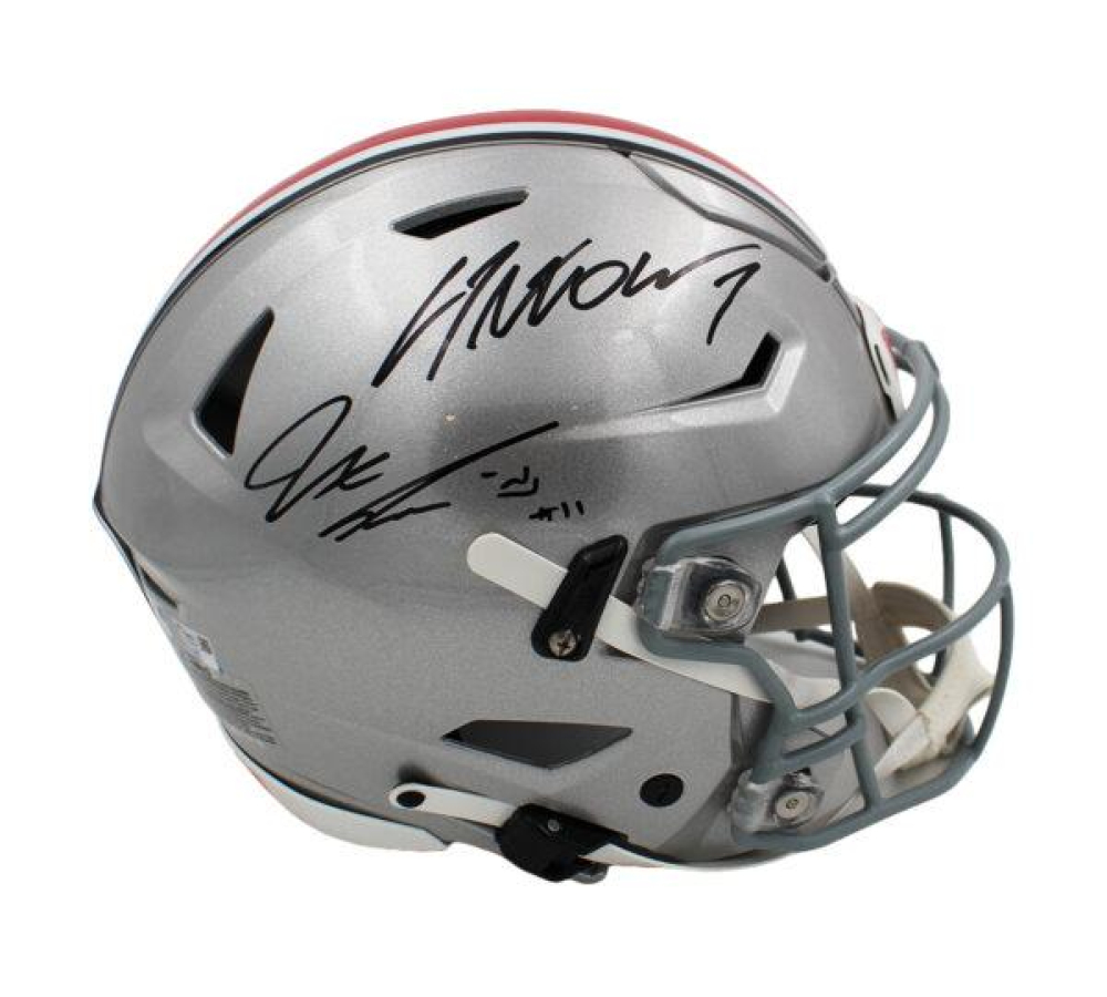Ohio State Buckeyes Gray Riddell Replica Speed Full Size Helmet | Pro Image Sports