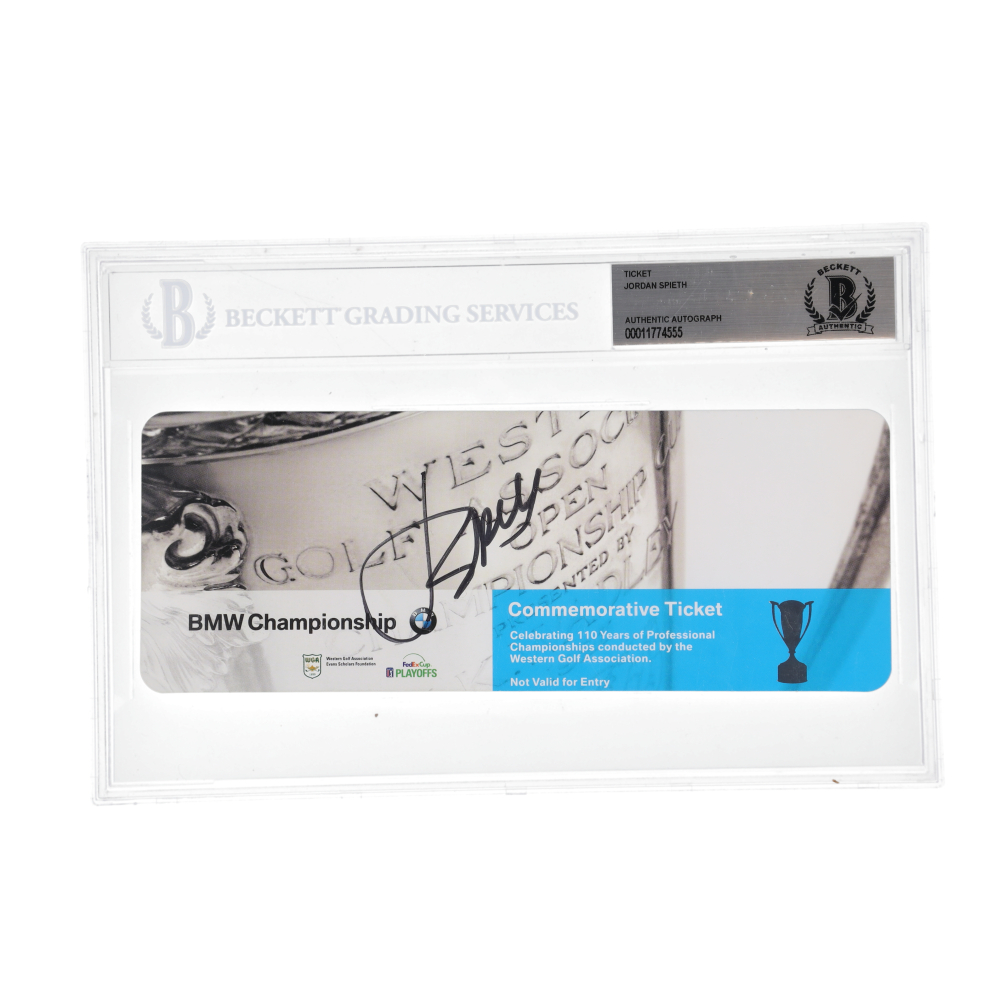 Jordan Spieth Signed BMW Championship Commemorative Ticket (BAS ...