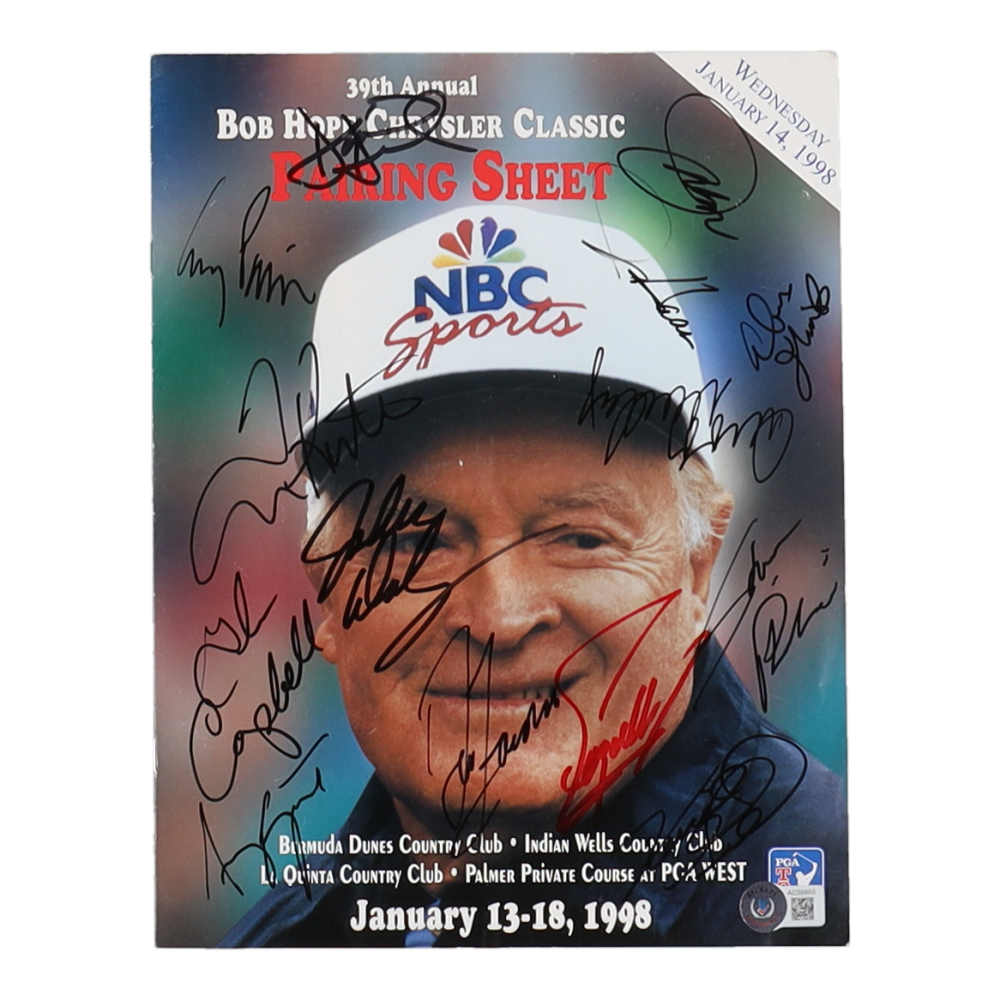 1998 Bob Hope Chrysler Classic Signed Pairing Sheet with (14) Fuzzy