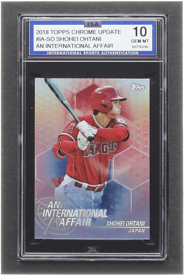 Shohei Ohtani 2018 Topps Chrome Update An International Affair #IASO RC (ISA 10) at PristineAuction.com Shohei Ohtani 2018 Topps Chrome Update An International Affair #IASO RC (ISA 10) at PristineAuction.com