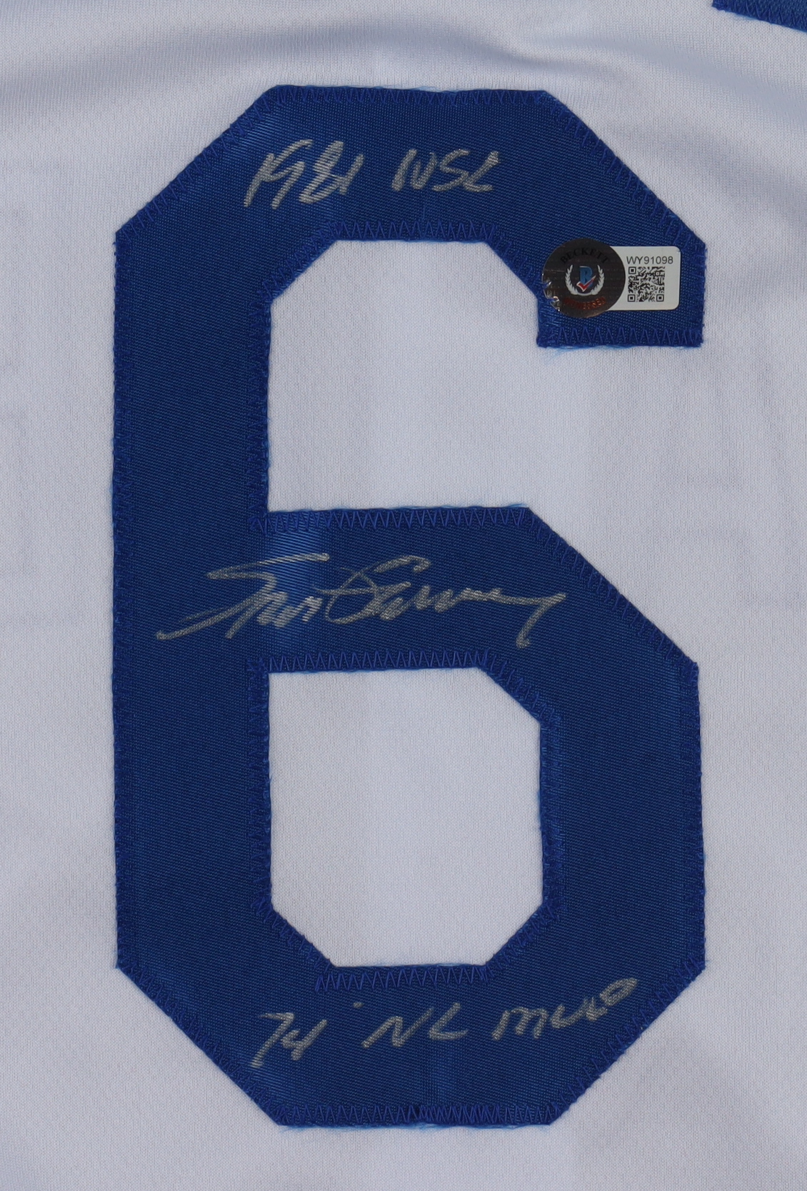 Steve Garvey Signed Jersey Inscribed "74 NL MVP" (Beckett) at PristineAuction.com Steve Garvey Signed Jersey Inscribed "74 NL MVP" (Beckett) at PristineAuction.com