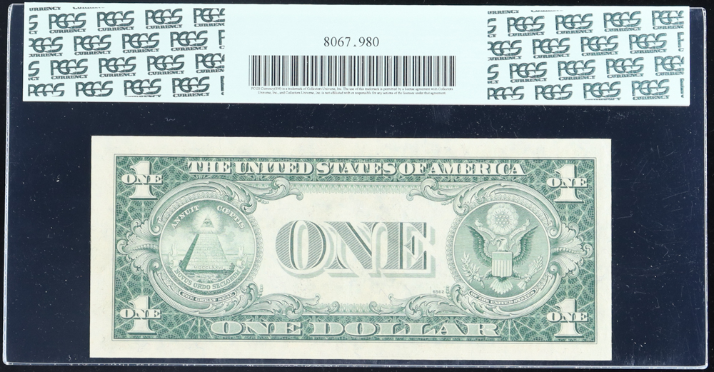 1935-G (NO MOTTO) U.S. $1 Silver Certificate - The Rickey Collection (PCGS ABOUT NEW 53 PPQ) at PristineAuction.com 1935-G (NO MOTTO) U.S. $1 Silver Certificate - The Rickey Collection (PCGS ABOUT NEW 53 PPQ) at PristineAuction.com