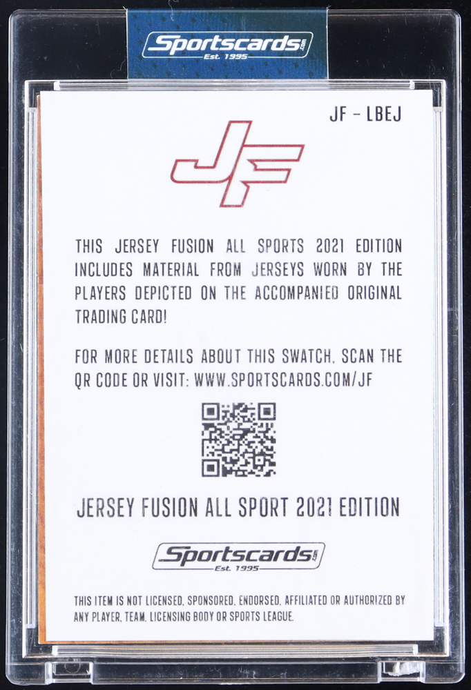 Magic Johnson / Larry Bird 2021 Sportscards.com Jersey Fusion Game-Used Swatch #JRLBEJ #1/100 at PristineAuction.com Magic Johnson / Larry Bird 2021 Sportscards.com Jersey Fusion Game-Used Swatch #JRLBEJ #1/100 at PristineAuction.com