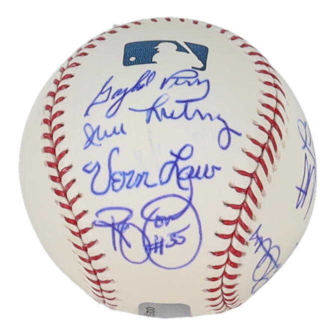 Cy Young Winners Signed OML Baseball with (11) Gaylord Perry, Mike McCormick, Jim Perry, Randy Jones, Jack McDowell (JPS&RSP) at PristineAuction.com Cy Young Winners Signed OML Baseball with (11) Gaylord Perry, Mike McCormick, Jim Perry, Randy Jones, Jack McDowell (JPS&RSP) at PristineAuction.com