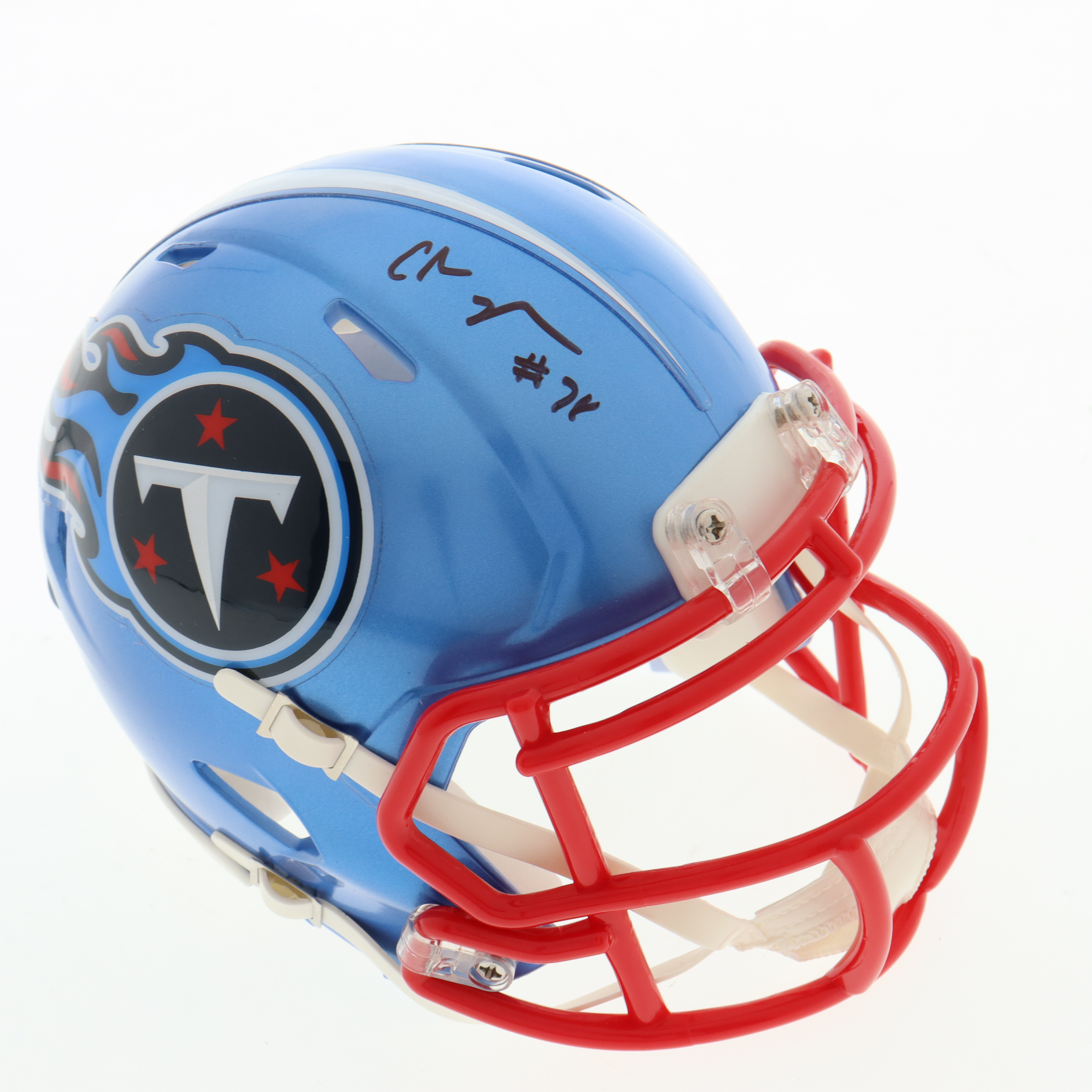 Chris Johnson Signed Titans Flash Alternate Speed Mini Helmet (JSA) at PristineAuction.com Chris Johnson Signed Titans Flash Alternate Speed Mini Helmet (JSA) at PristineAuction.com