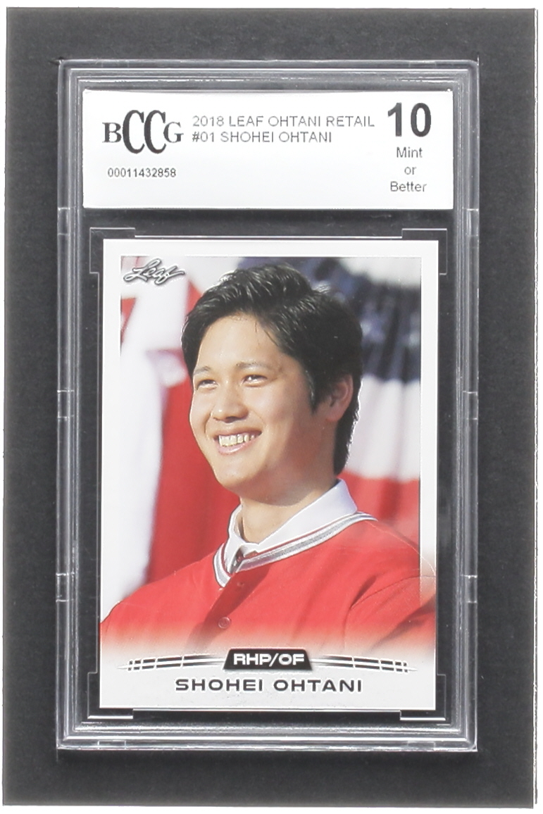 Shohei Ohtani 2018 Leaf Ohtani Retail #01 (BCCG 10) at PristineAuction.com Shohei Ohtani 2018 Leaf Ohtani Retail #01 (BCCG 10) at PristineAuction.com