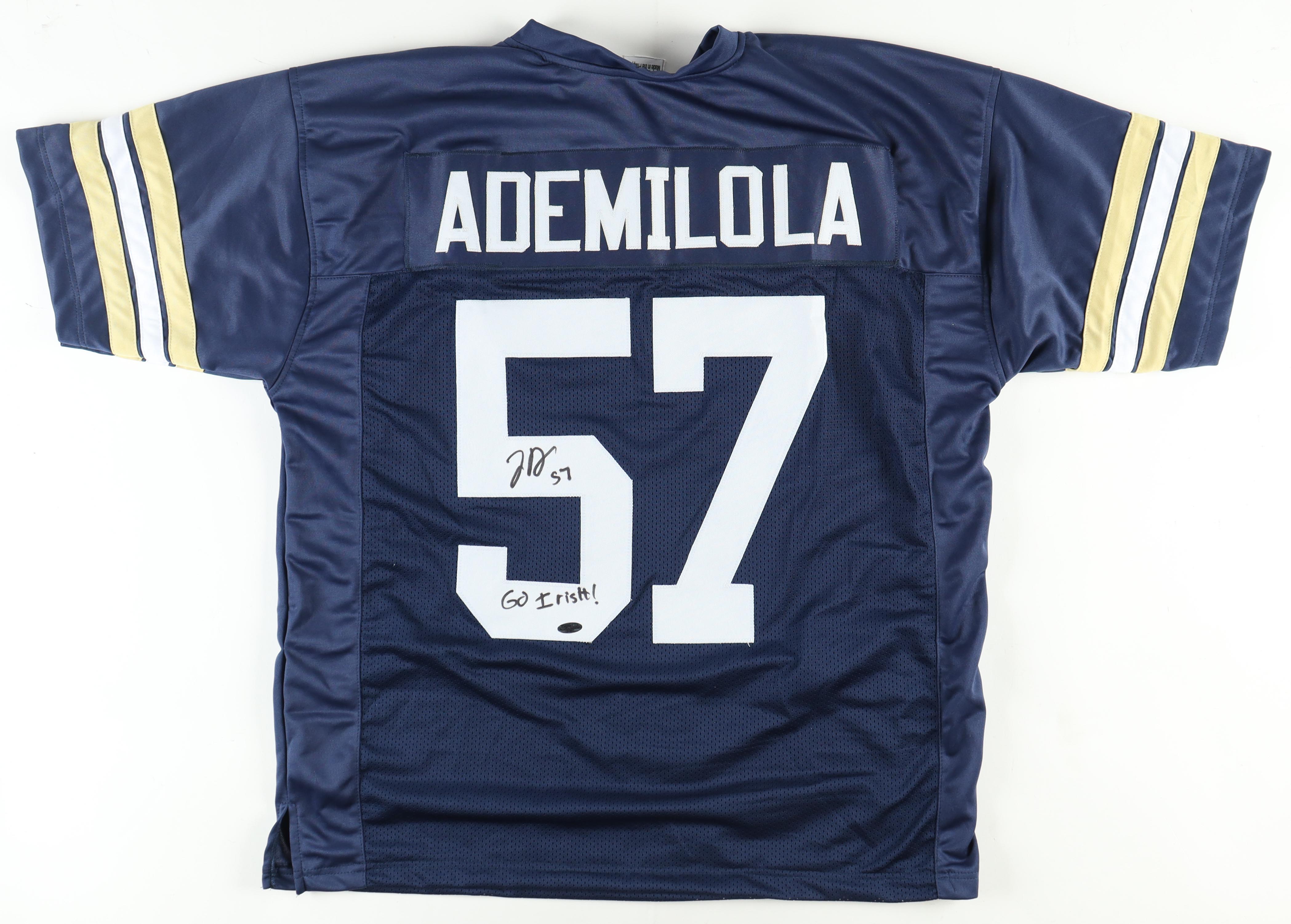 Jayson Ademilola Signed Jersey Inscribed "Go Irish!" (Playball Ink) at PristineAuction.com Jayson Ademilola Signed Jersey Inscribed "Go Irish!" (Playball Ink) at PristineAuction.com