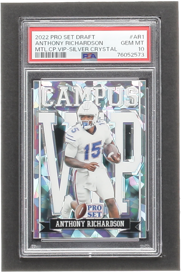 Anthony Richardson 2022 Leaf Pro Set Draft Metal Campus VIP Silver Crystal #VIPAR1 RC (PSA 10) at PristineAuction.com Anthony Richardson 2022 Leaf Pro Set Draft Metal Campus VIP Silver Crystal #VIPAR1 RC (PSA 10) at PristineAuction.com