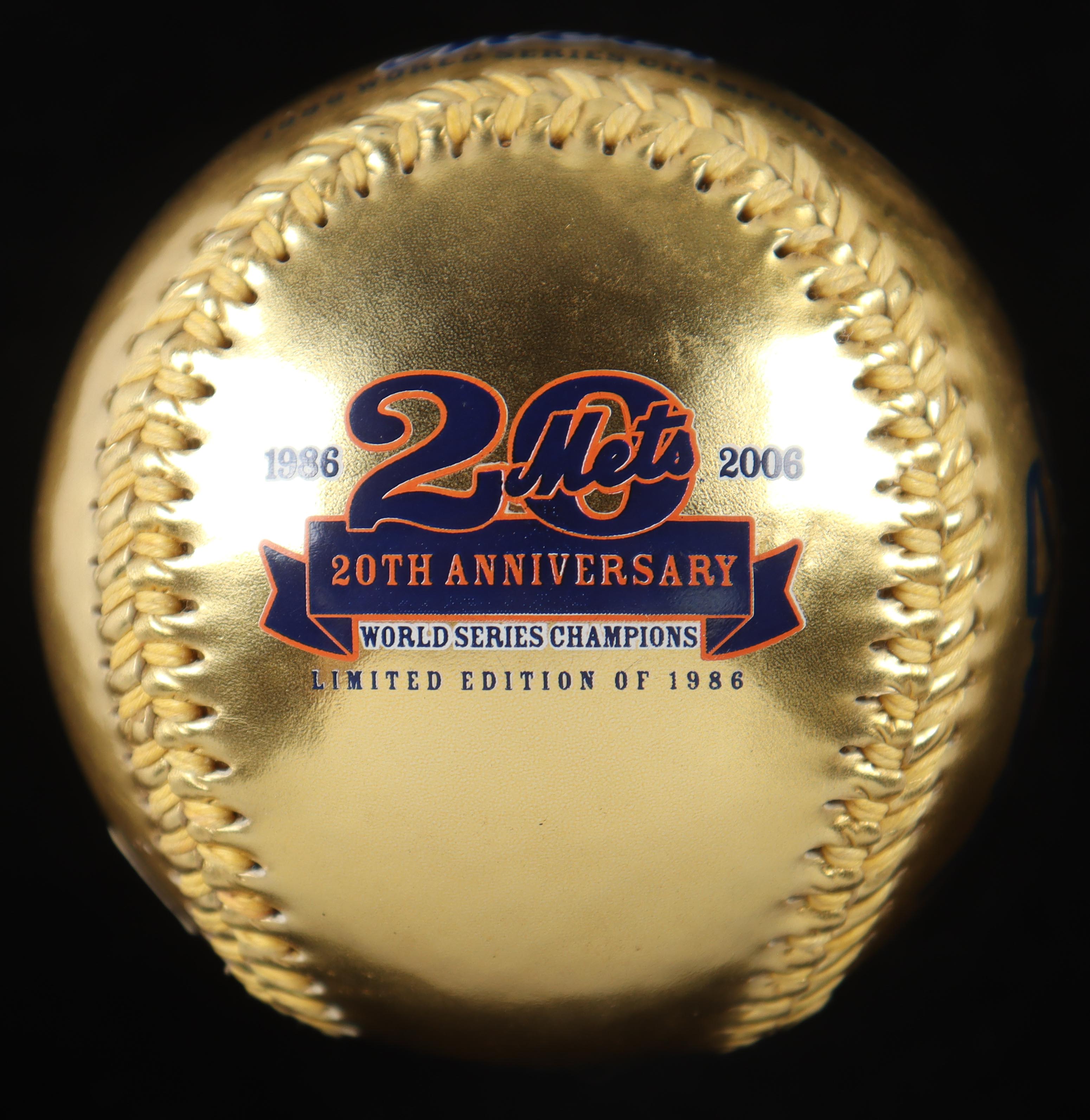 Darryl Strawberry Signed Mets 20th Anniversary Commemorative Gold Baseball Inscribed "86 WS Champs" (PSA) at PristineAuction.com Darryl Strawberry Signed Mets 20th Anniversary Commemorative Gold Baseball Inscribed "86 WS Champs" (PSA) at PristineAuction.com