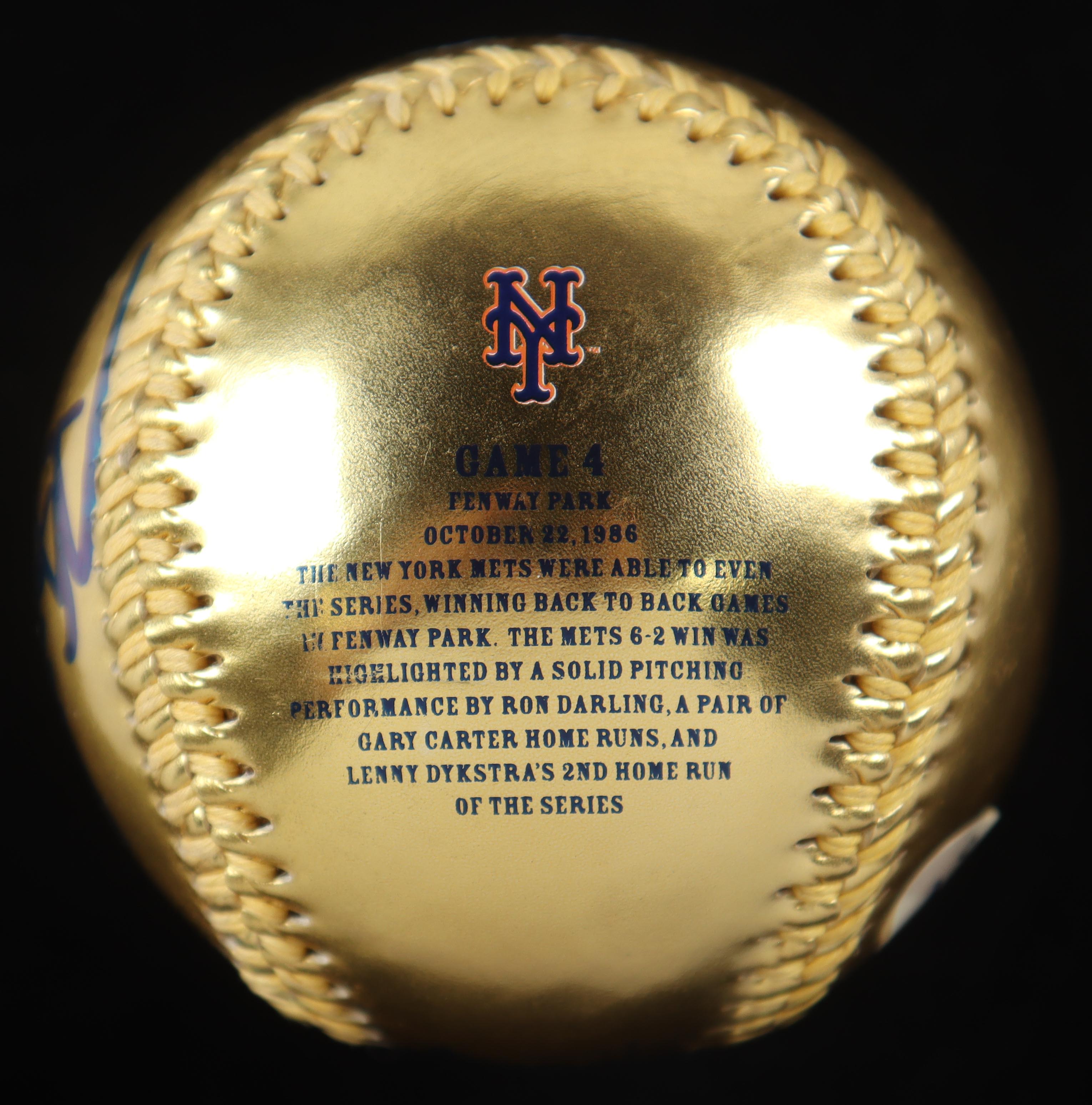 Darryl Strawberry Signed Mets 20th Anniversary Commemorative Gold Baseball Inscribed "86 WS Champs" (PSA) at PristineAuction.com Darryl Strawberry Signed Mets 20th Anniversary Commemorative Gold Baseball Inscribed "86 WS Champs" (PSA) at PristineAuction.com