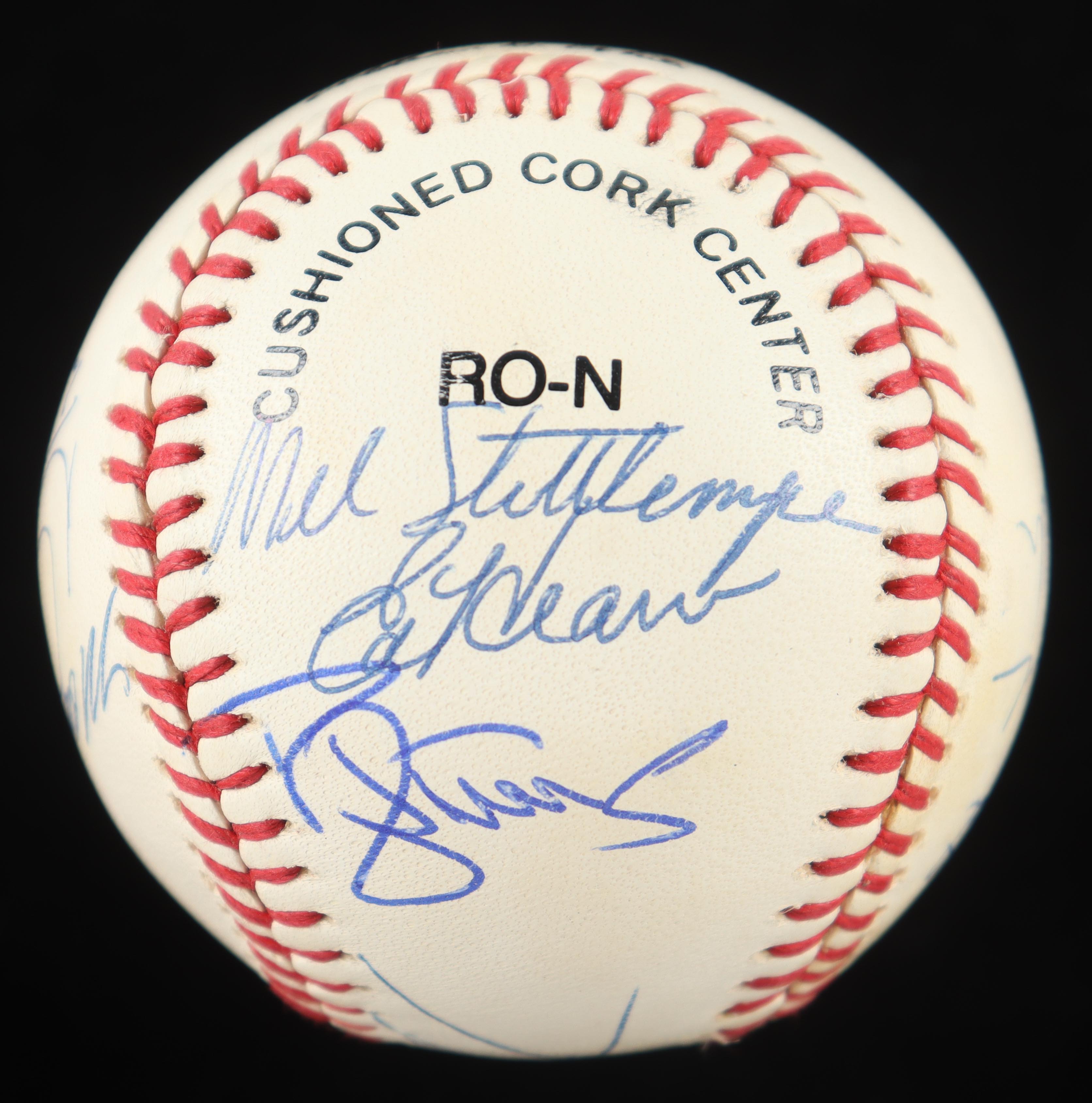 1986 Mets Reunion ONL Baseball Signed By (11) with Darryl Strawberry, Dwight Gooden, Davey Johnson (PSA) at PristineAuction.com 1986 Mets Reunion ONL Baseball Signed By (11) with Darryl Strawberry, Dwight Gooden, Davey Johnson (PSA) at PristineAuction.com