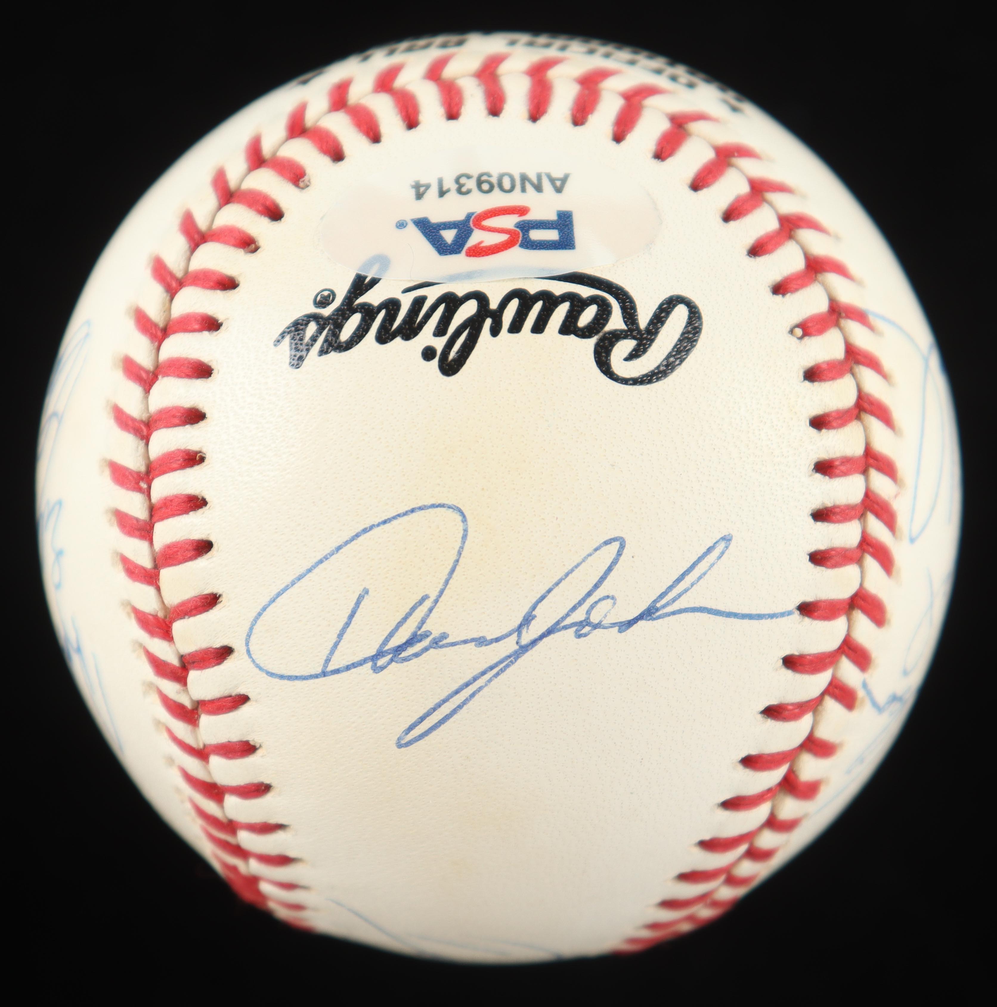 1986 Mets Reunion ONL Baseball Signed By (11) with Darryl Strawberry, Dwight Gooden, Davey Johnson (PSA) at PristineAuction.com 1986 Mets Reunion ONL Baseball Signed By (11) with Darryl Strawberry, Dwight Gooden, Davey Johnson (PSA) at PristineAuction.com