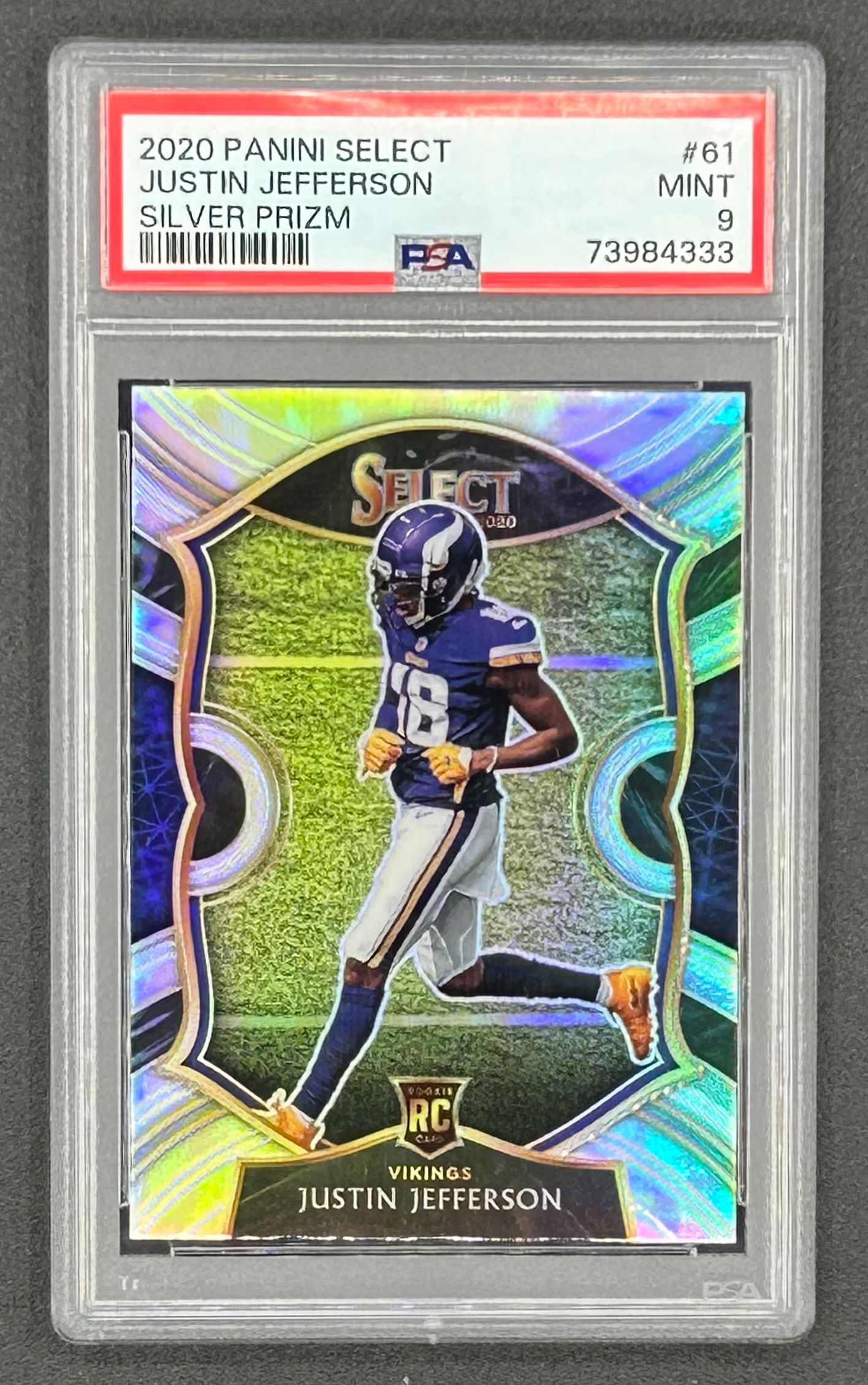 Justin Jefferson 2020 Select Prizm Silver #61 RC (PSA 9) at PristineAuction.com Justin Jefferson 2020 Select Prizm Silver #61 RC (PSA 9) at PristineAuction.com