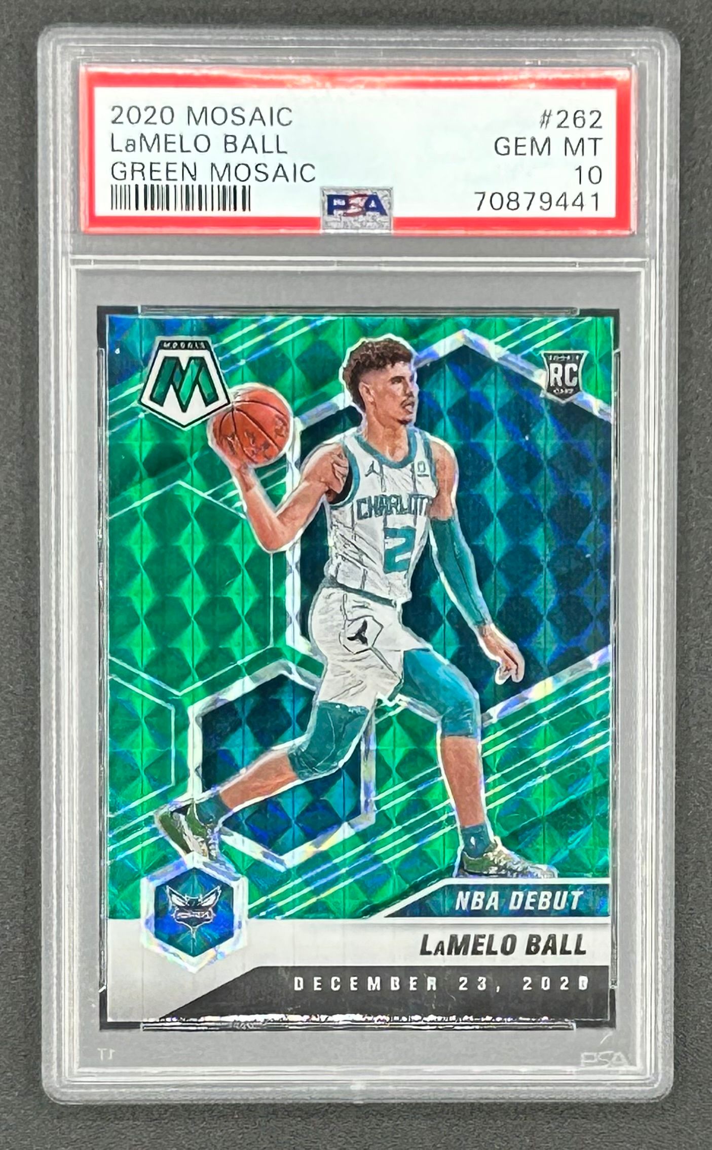 LaMelo Ball 2020-21 Panini Mosaic Mosaic Green #262 (PSA 10) at PristineAuction.com LaMelo Ball 2020-21 Panini Mosaic Mosaic Green #262 (PSA 10) at PristineAuction.com