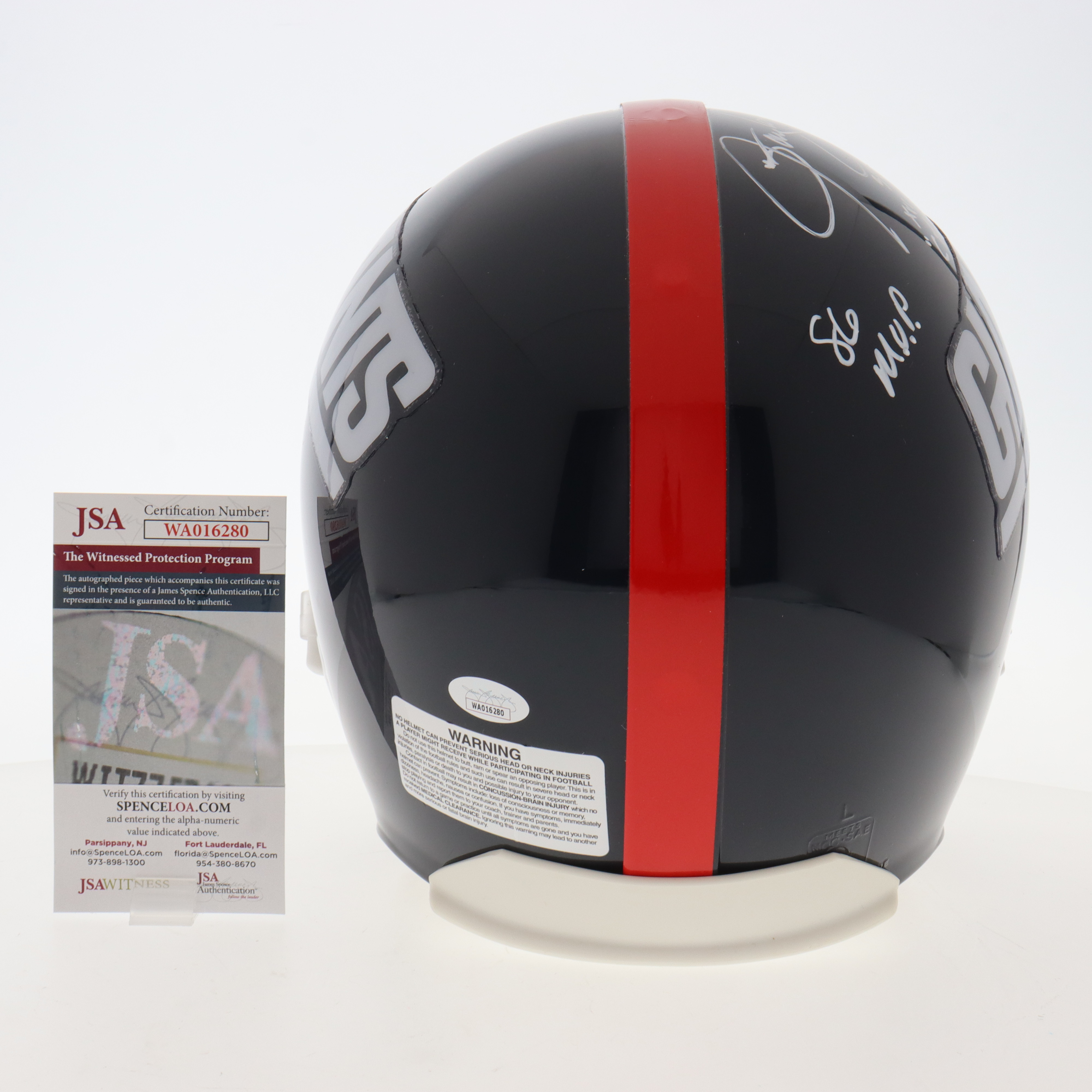 Lawrence Taylor Signed Giants Full-Size Authentic On-Field Helmet Inscribed "SB XXI XXV Champs", "HOF 99" & "86 M.V.P." (JSA) at PristineAuction.com Lawrence Taylor Signed Giants Full-Size Authentic On-Field Helmet Inscribed "SB XXI XXV Champs", "HOF 99" & "86 M.V.P." (JSA) at PristineAuction.com