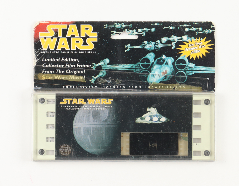 "Star Wars" LE 70mm Film Cell Display with Stand in Original Packaging (See Description) at PristineAuction.com "Star Wars" LE 70mm Film Cell Display with Stand in Original Packaging (See Description) at PristineAuction.com