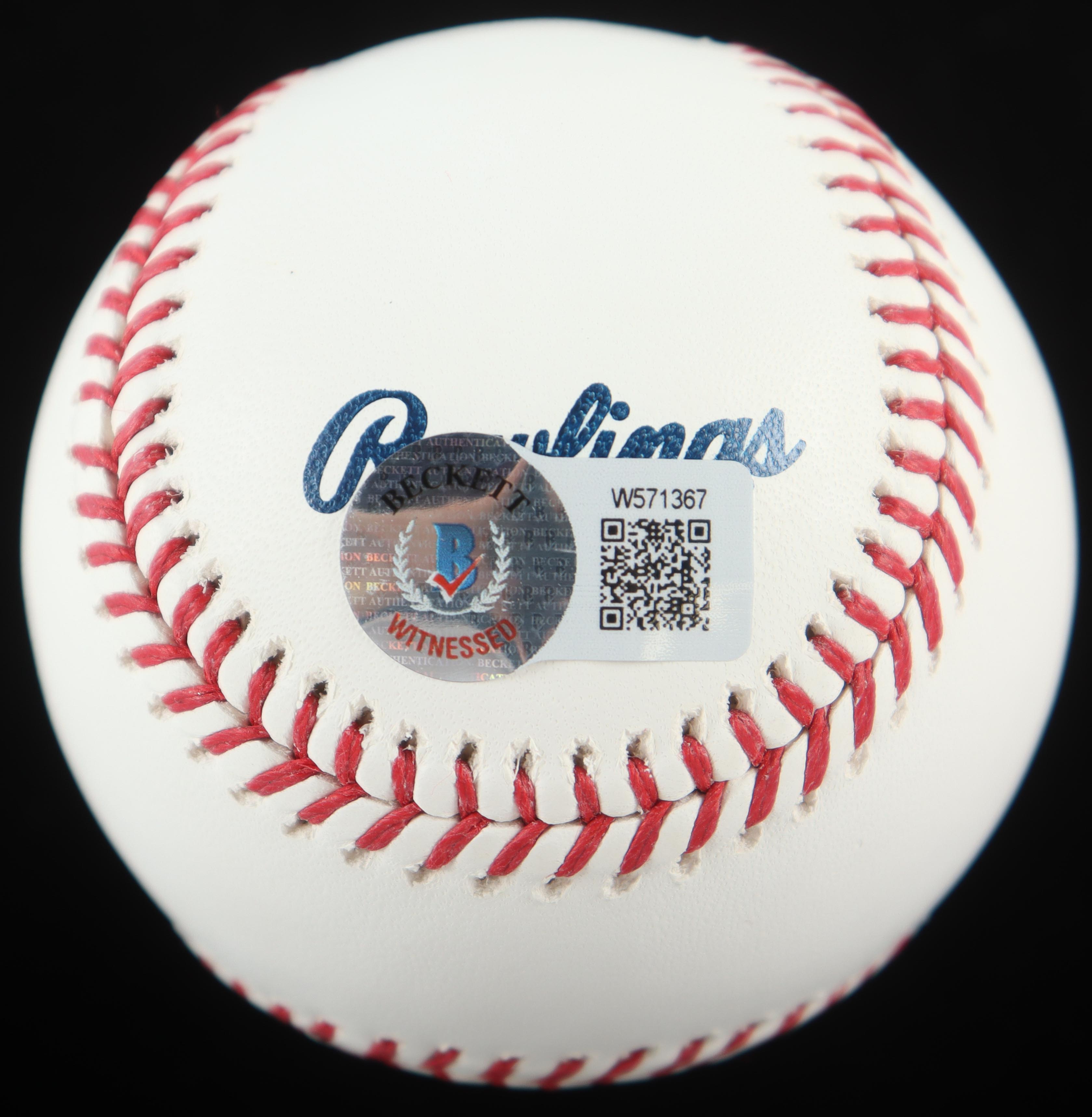 Frank Thomas Signed Hall of Fame Logo Baseball (Beckett) at PristineAuction.com Frank Thomas Signed Hall of Fame Logo Baseball (Beckett) at PristineAuction.com