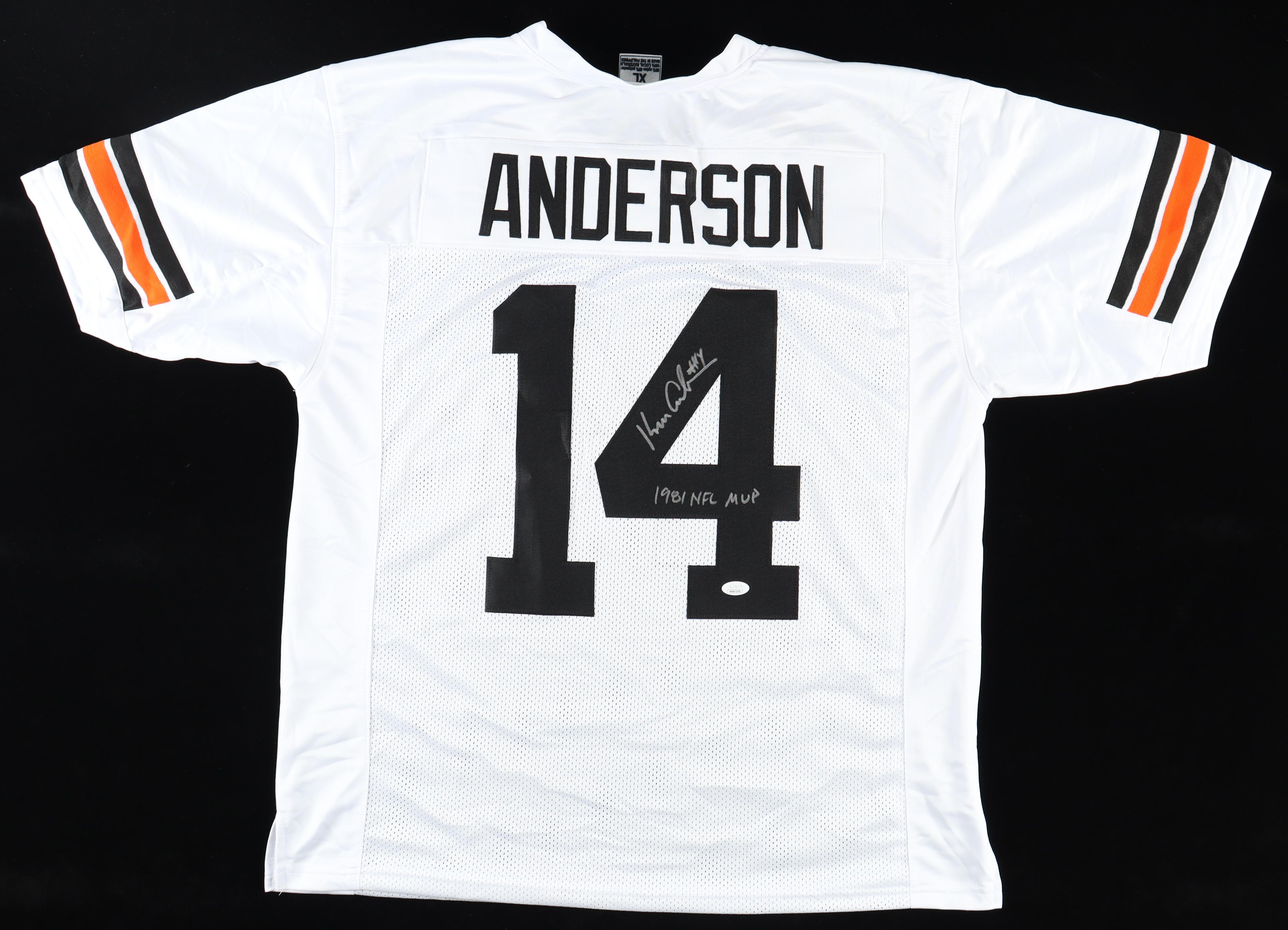 Ken Anderson Signed Jersey Inscribed "1981 NFL MVP" (JSA) at PristineAuction.com Ken Anderson Signed Jersey Inscribed "1981 NFL MVP" (JSA) at PristineAuction.com