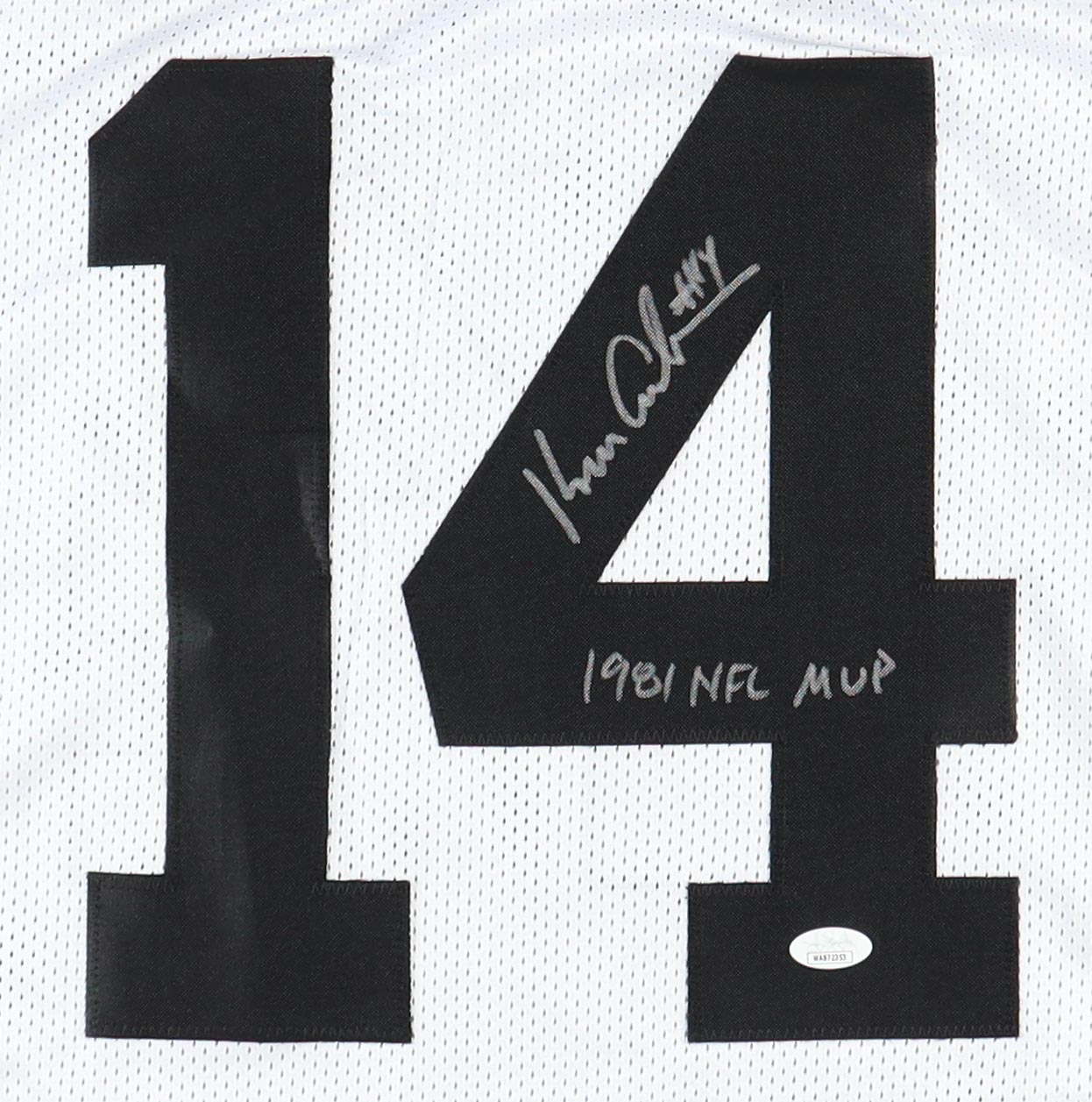 Ken Anderson Signed Jersey Inscribed "1981 NFL MVP" (JSA) at PristineAuction.com Ken Anderson Signed Jersey Inscribed "1981 NFL MVP" (JSA) at PristineAuction.com