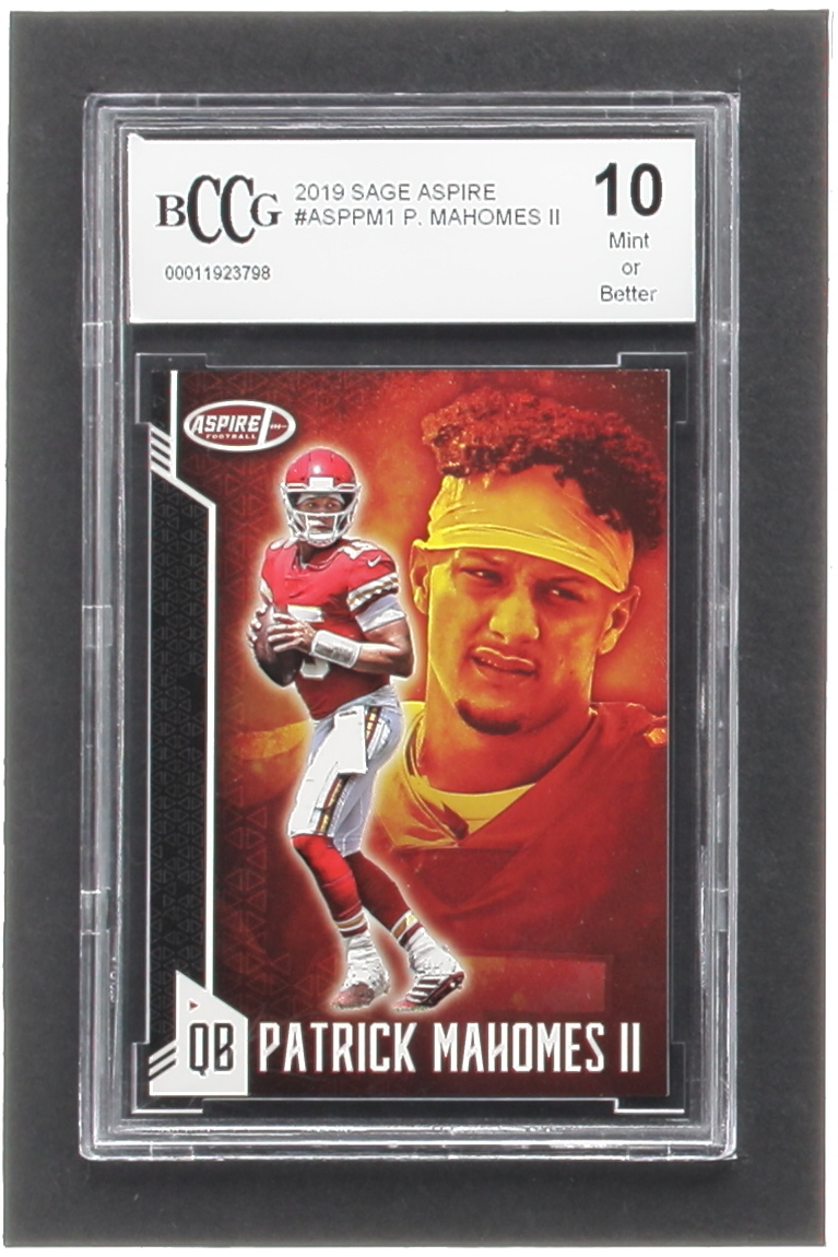 Patrick Mahomes II 2019 SAGE Aspire #ASPPM1 (BCCG 10) at PristineAuction.com Patrick Mahomes II 2019 SAGE Aspire #ASPPM1 (BCCG 10) at PristineAuction.com