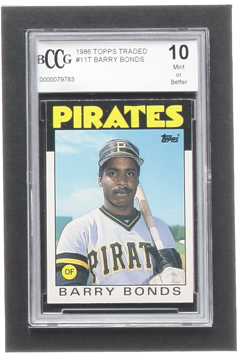 Barry Bonds 1986 Topps Traded #11T XRC (BCCG 10) at PristineAuction.com Barry Bonds 1986 Topps Traded #11T XRC (BCCG 10) at PristineAuction.com