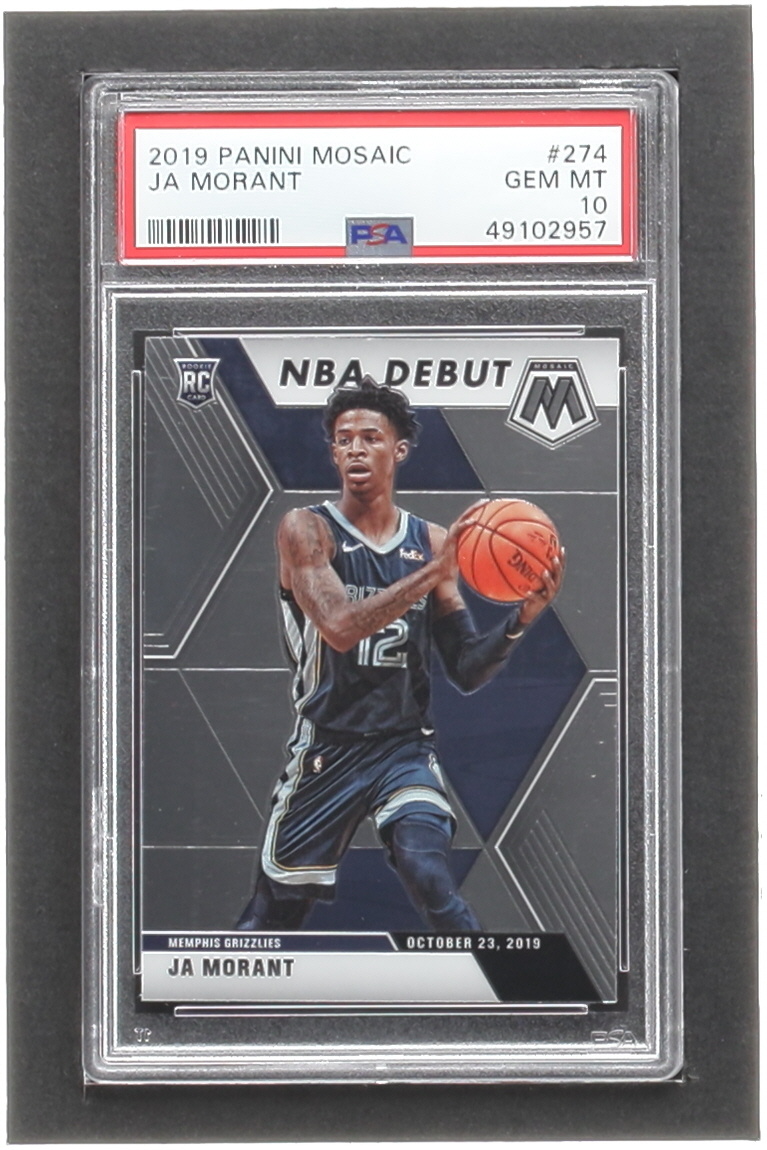 Ja Morant 2019-20 Panini Mosaic #274 RC (PSA 10) at PristineAuction.com Ja Morant 2019-20 Panini Mosaic #274 RC (PSA 10) at PristineAuction.com