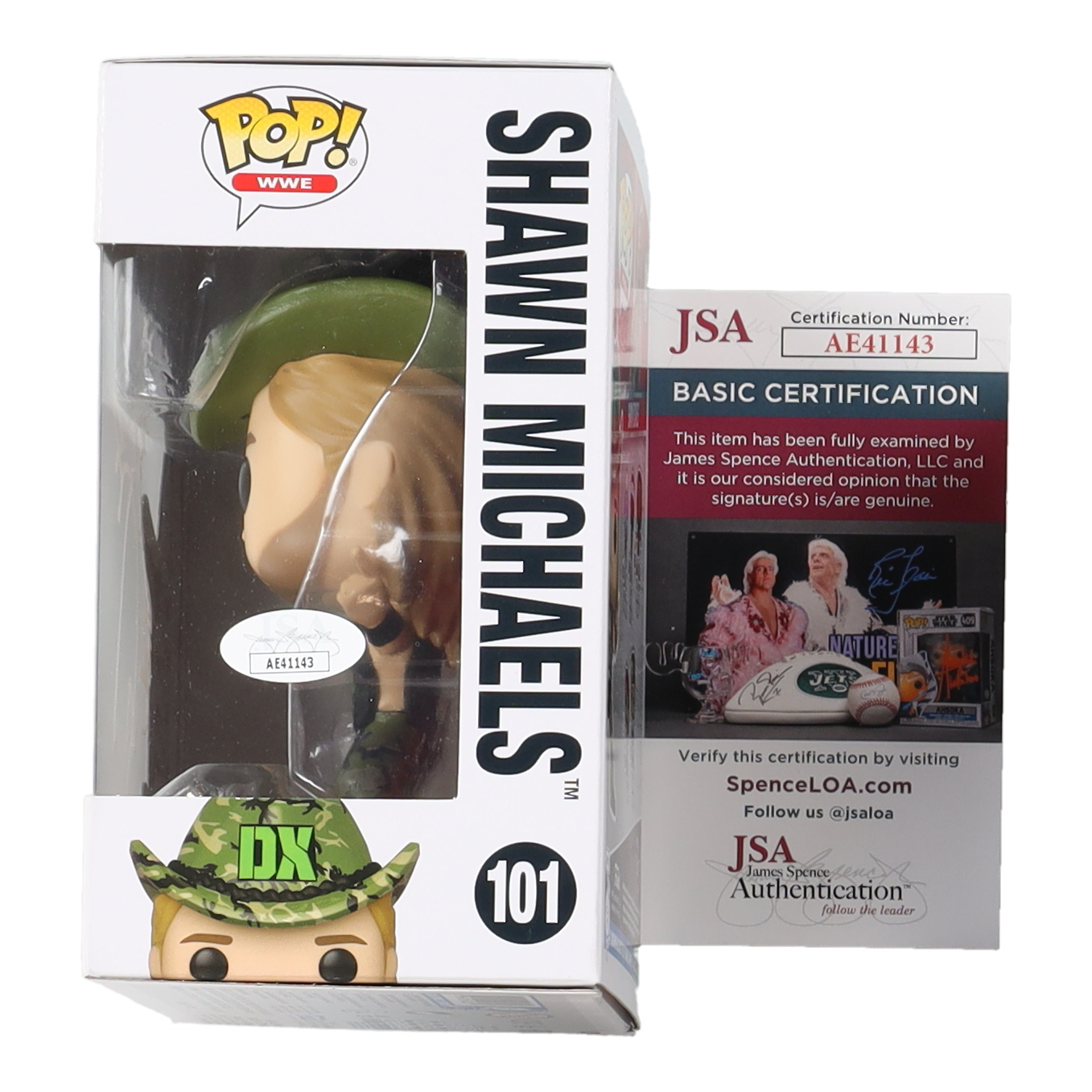 Shawn Michaels Signed "WWE" #101 Funko Pop! Vinyl Figure inscribed "HBK" (JSA) at PristineAuction.com Shawn Michaels Signed "WWE" #101 Funko Pop! Vinyl Figure inscribed "HBK" (JSA) at PristineAuction.com