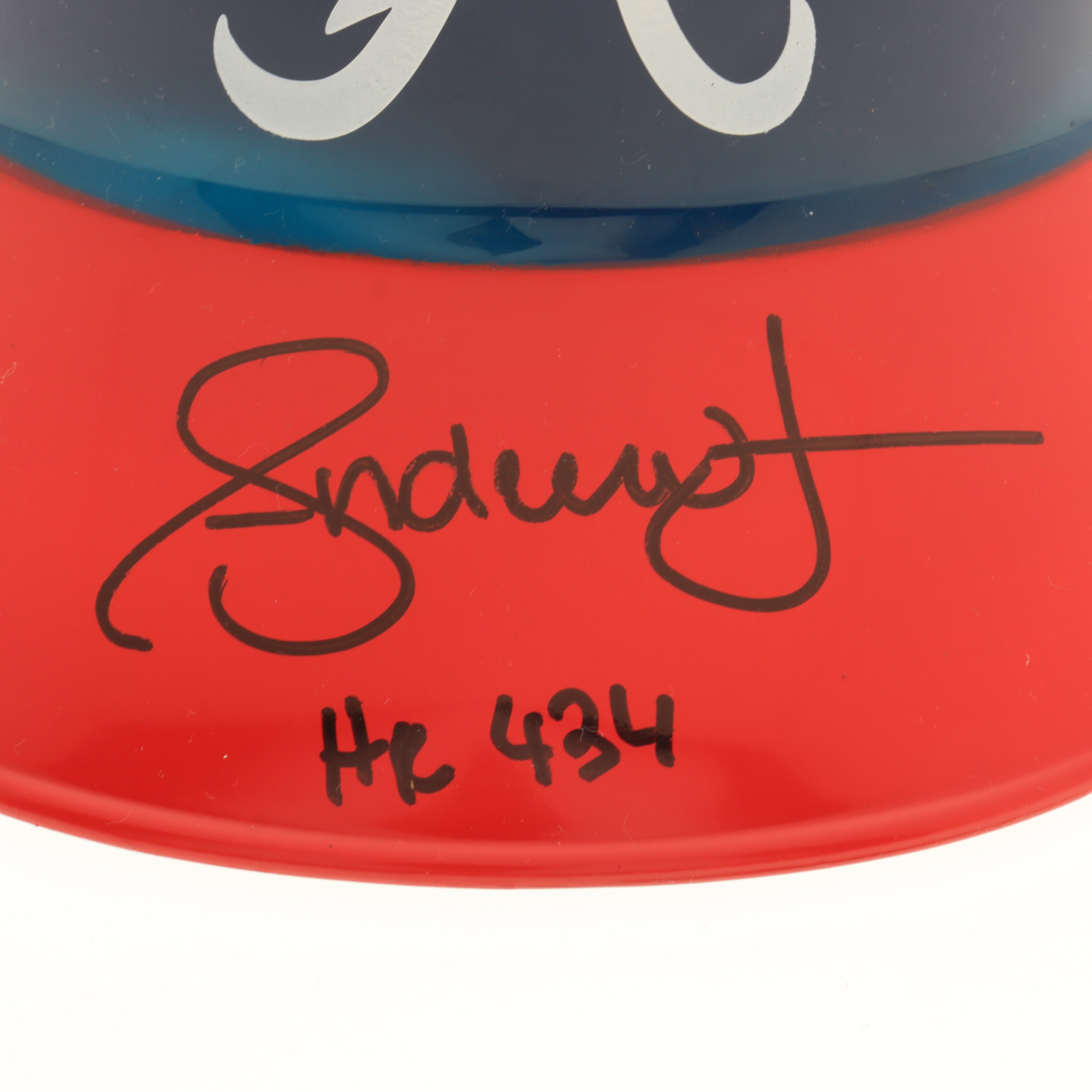 Andruw Jones Signed Braves Full-Size Batting Helmet Inscribed "HR 434" (Schwartz Sports) at PristineAuction.com Andruw Jones Signed Braves Full-Size Batting Helmet Inscribed "HR 434" (Schwartz Sports) at PristineAuction.com