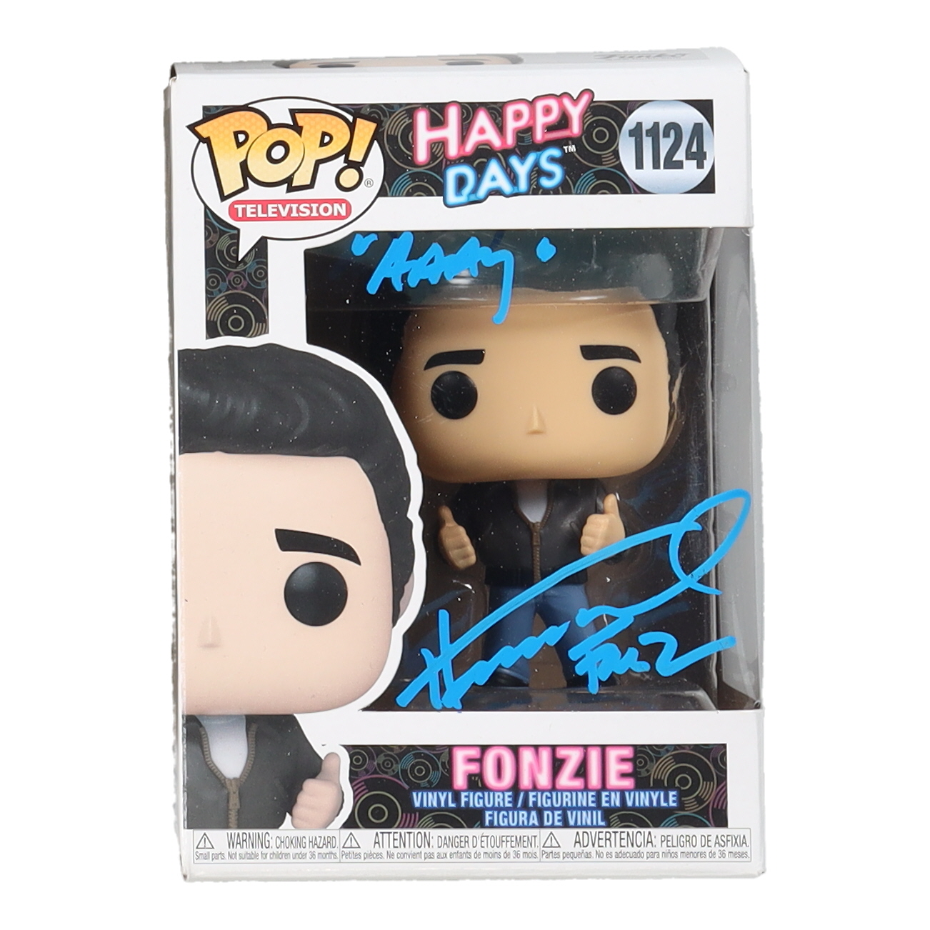 Henry Winkler Signed "Happy Days" #1124 Fonzie Funko Pop! Vinyl Figure Inscribed "Aaaay" & "Fonz" (ACOA) at PristineAuction.com Henry Winkler Signed "Happy Days" #1124 Fonzie Funko Pop! Vinyl Figure Inscribed "Aaaay" & "Fonz" (ACOA) at PristineAuction.com